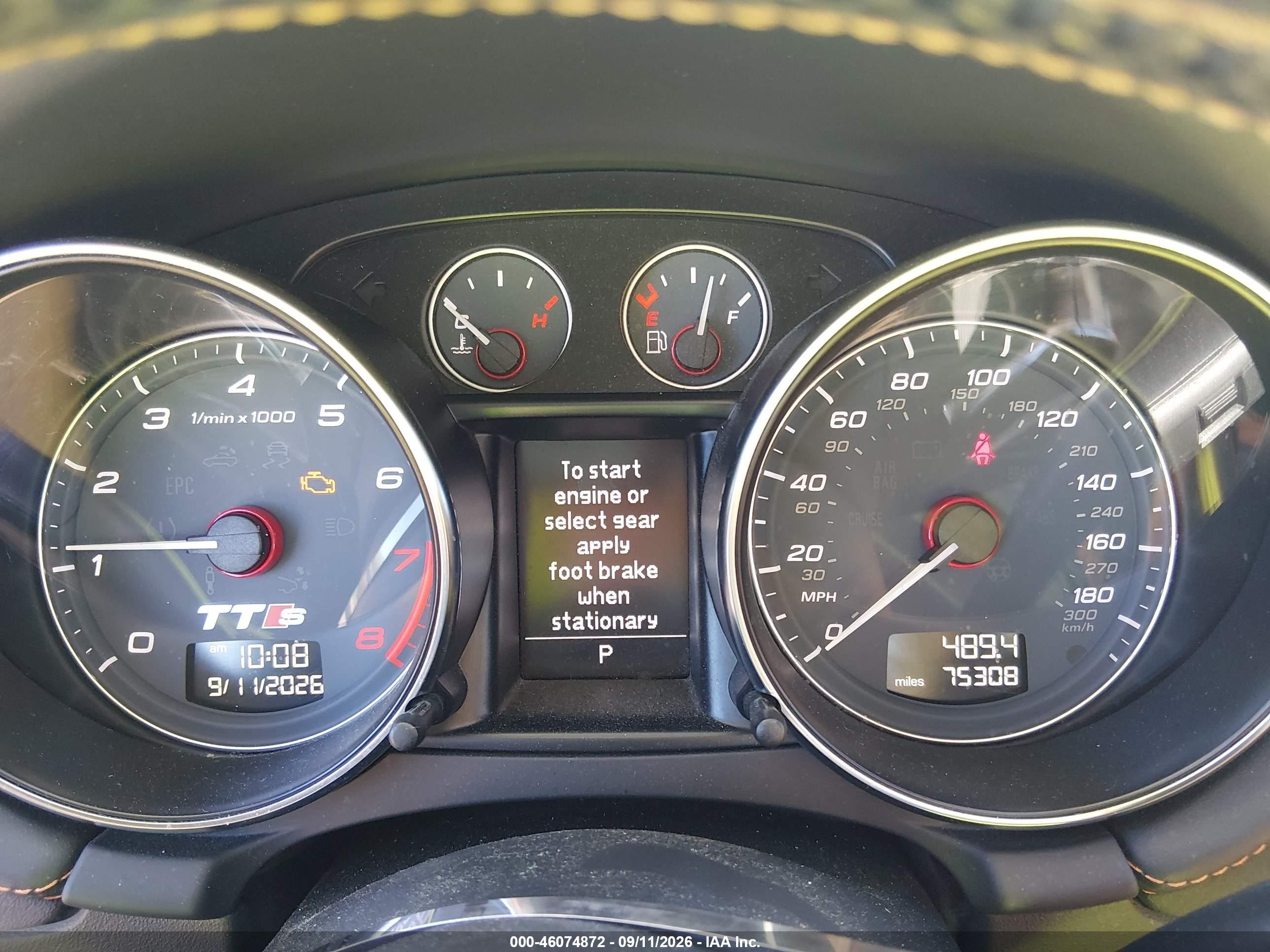 2013 Audi Tts VIN TRU41AFK0D1001698 IAAI salvage auction — Unknown, Salvage (Ohio), sold $4,750 on 2026-09-23 (photo 7)