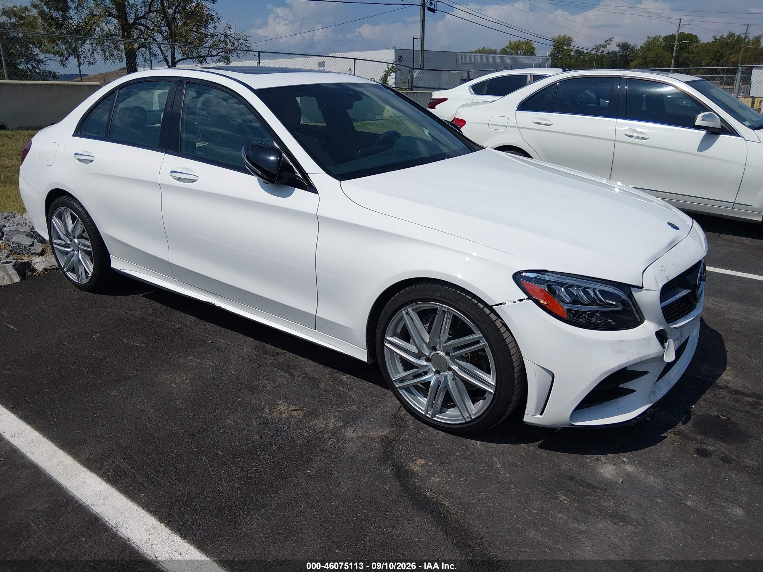 2019 Mercedes-Benz C-Class VIN 55SWF8DB4KU310626 — IAAI salvage auction photo