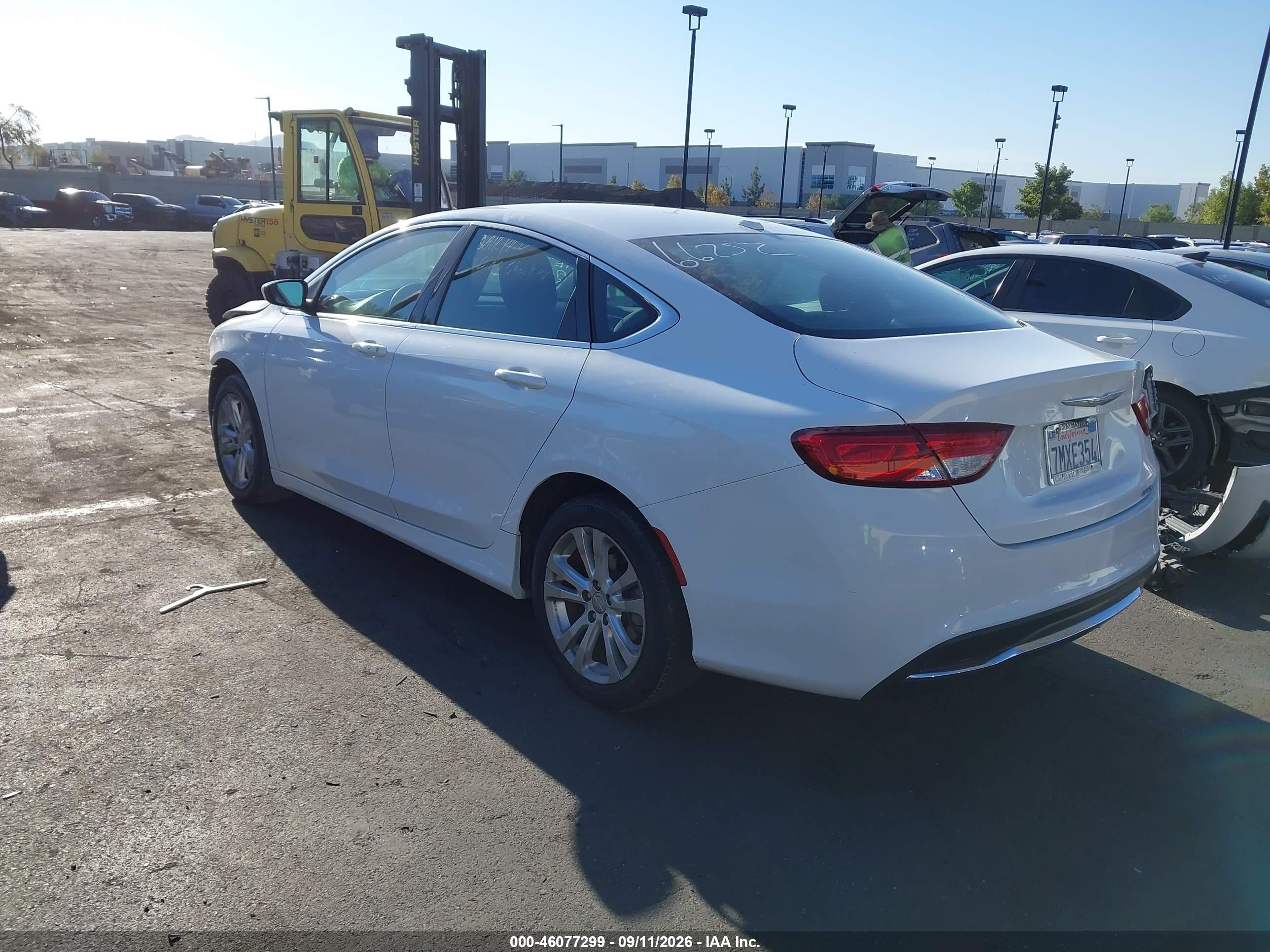 2016 Chrysler 200 VIN 1C3CCCAB2GN106599 IAAI salvage auction — Front End, Wait Title, sold $875 on 2026-09-20 (photo 3)