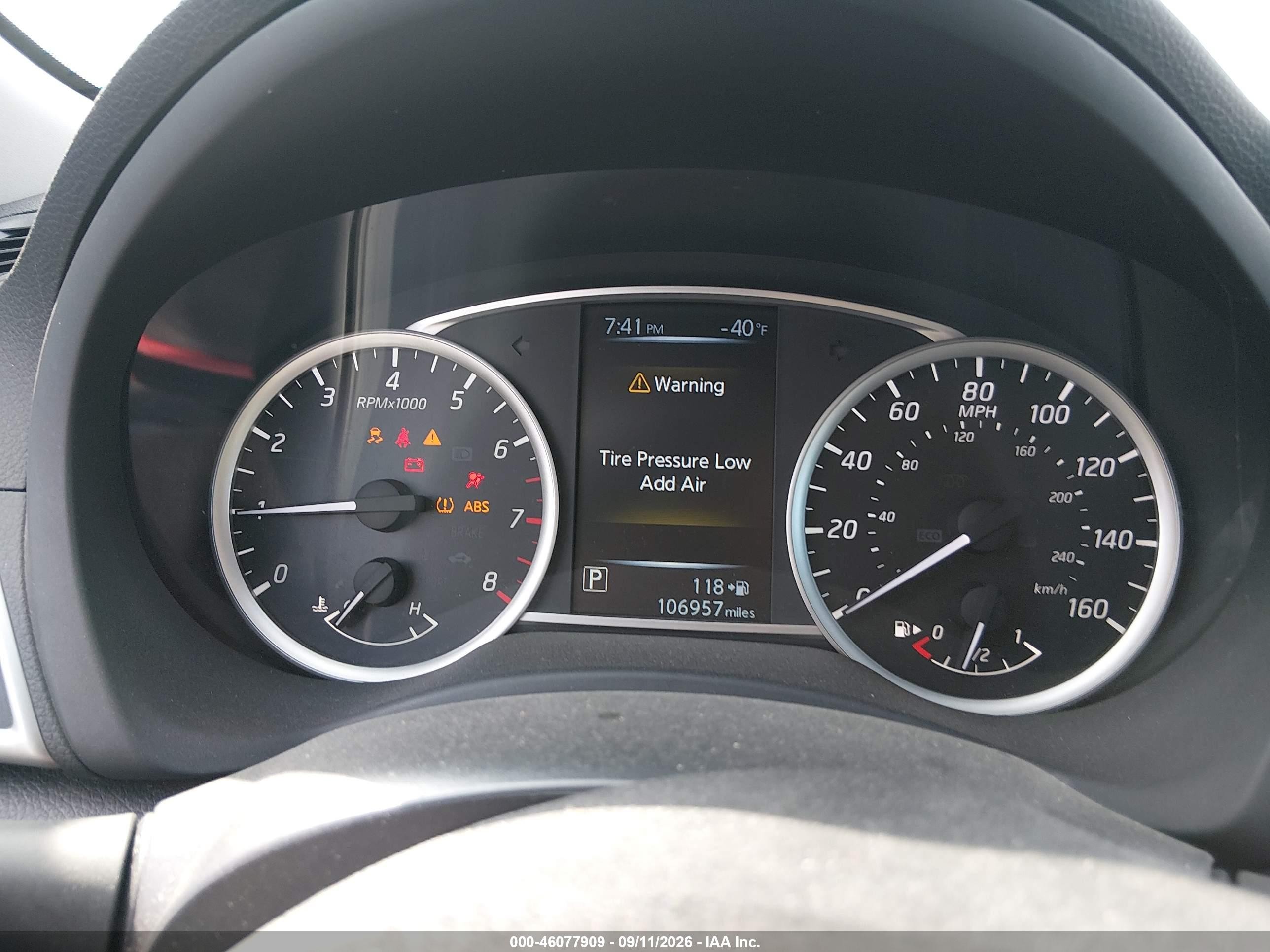 2017 Nissan Sentra VIN 3N1AB7AP1HL657295 IAAI salvage auction — Normal Wear, Salvage Rebuilt (North Carolina), sold $2,100 on 2026-09-29 (photo 7)
