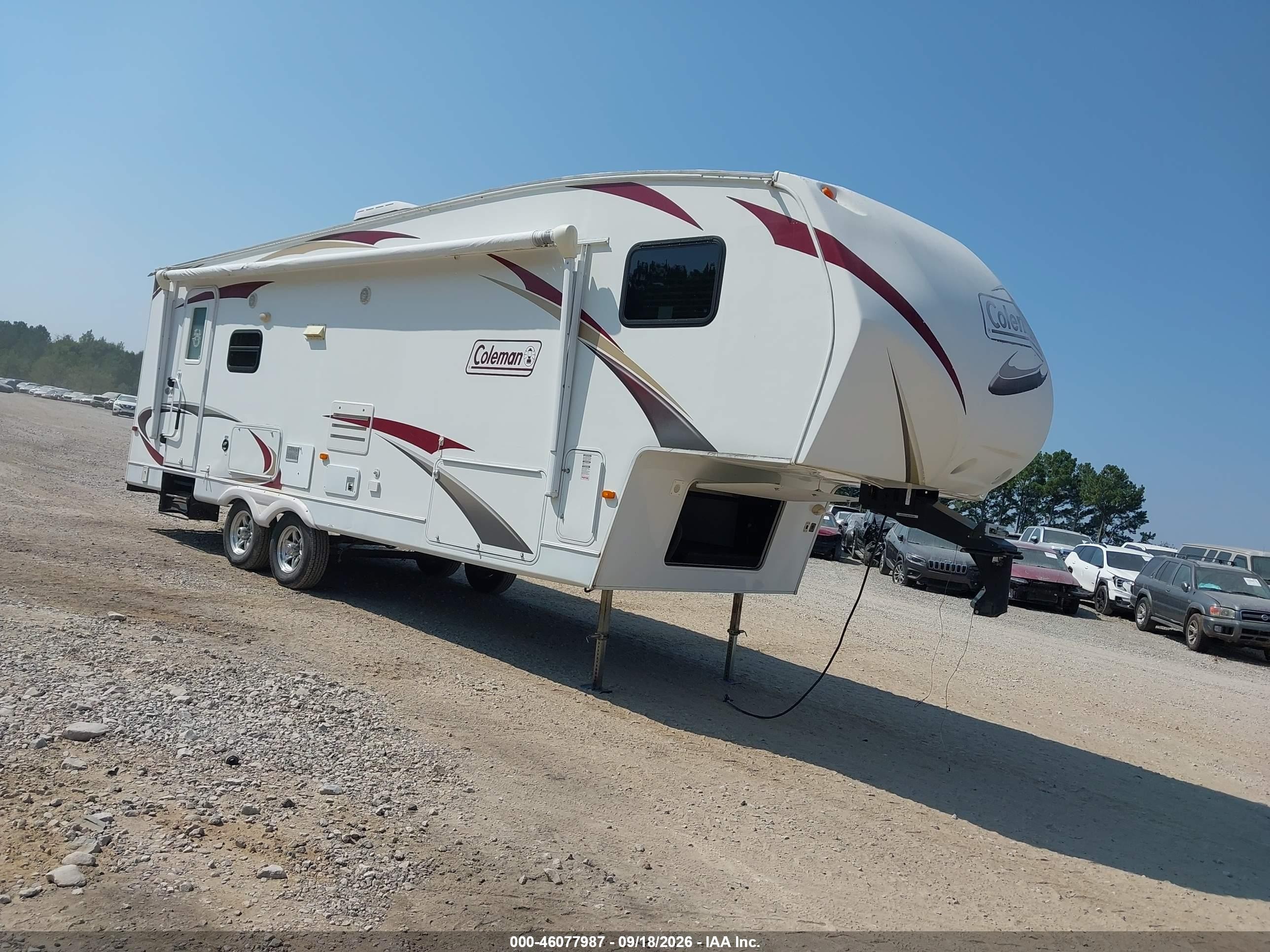2011 Dutchman Coleman VIN 47CFCLP23BC659376 IAAI salvage auction — Water/Flood, Salvage (Alabama), sold $100 on 2026-10-05 (photo 1)