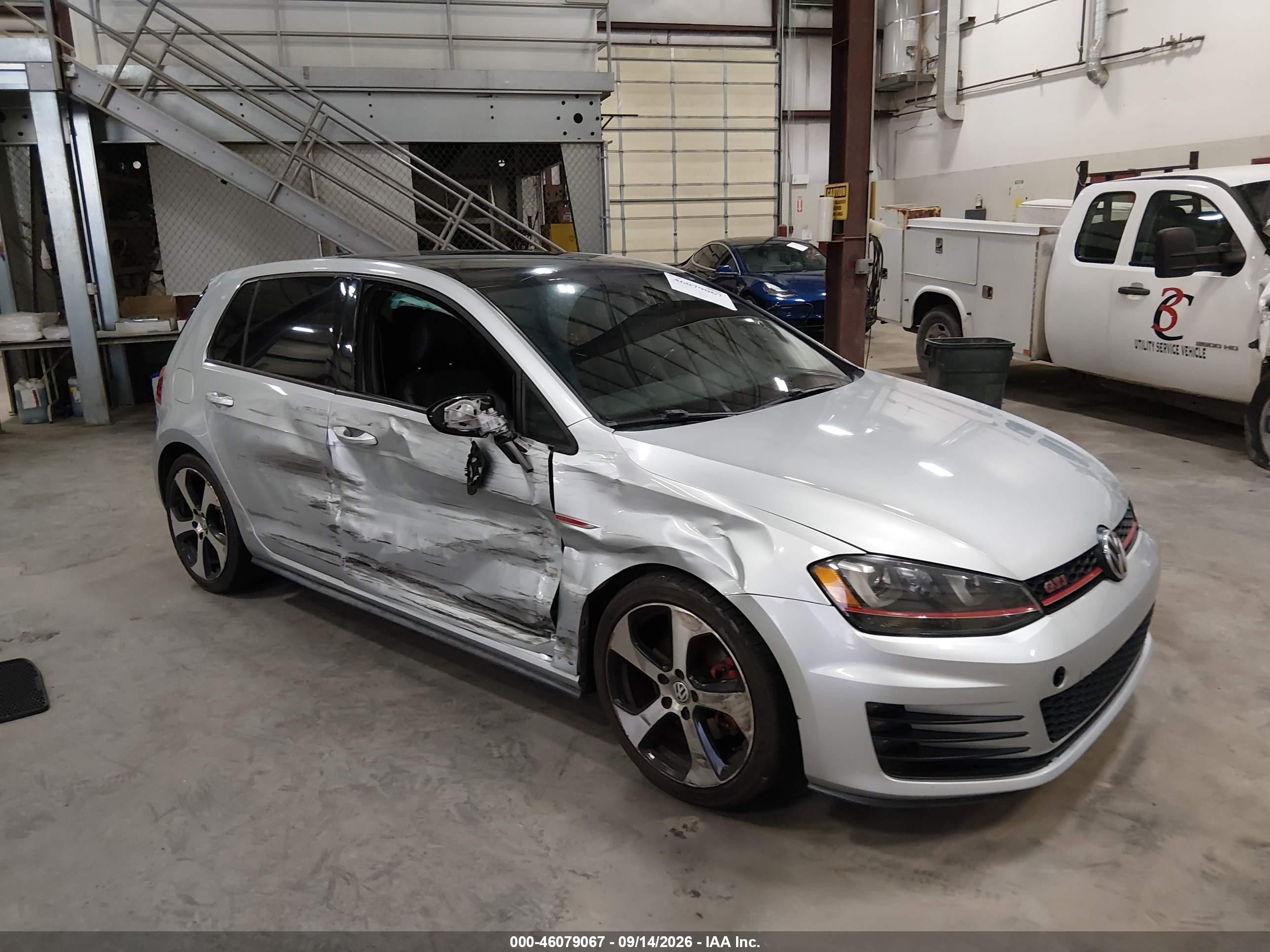 2015 Volkswagen Golf gti VIN 3VW5T7AUXFM063911 IAAI salvage auction — Side, Salvage (Idaho), sold $1,500 on 2026-10-05 (photo 1)