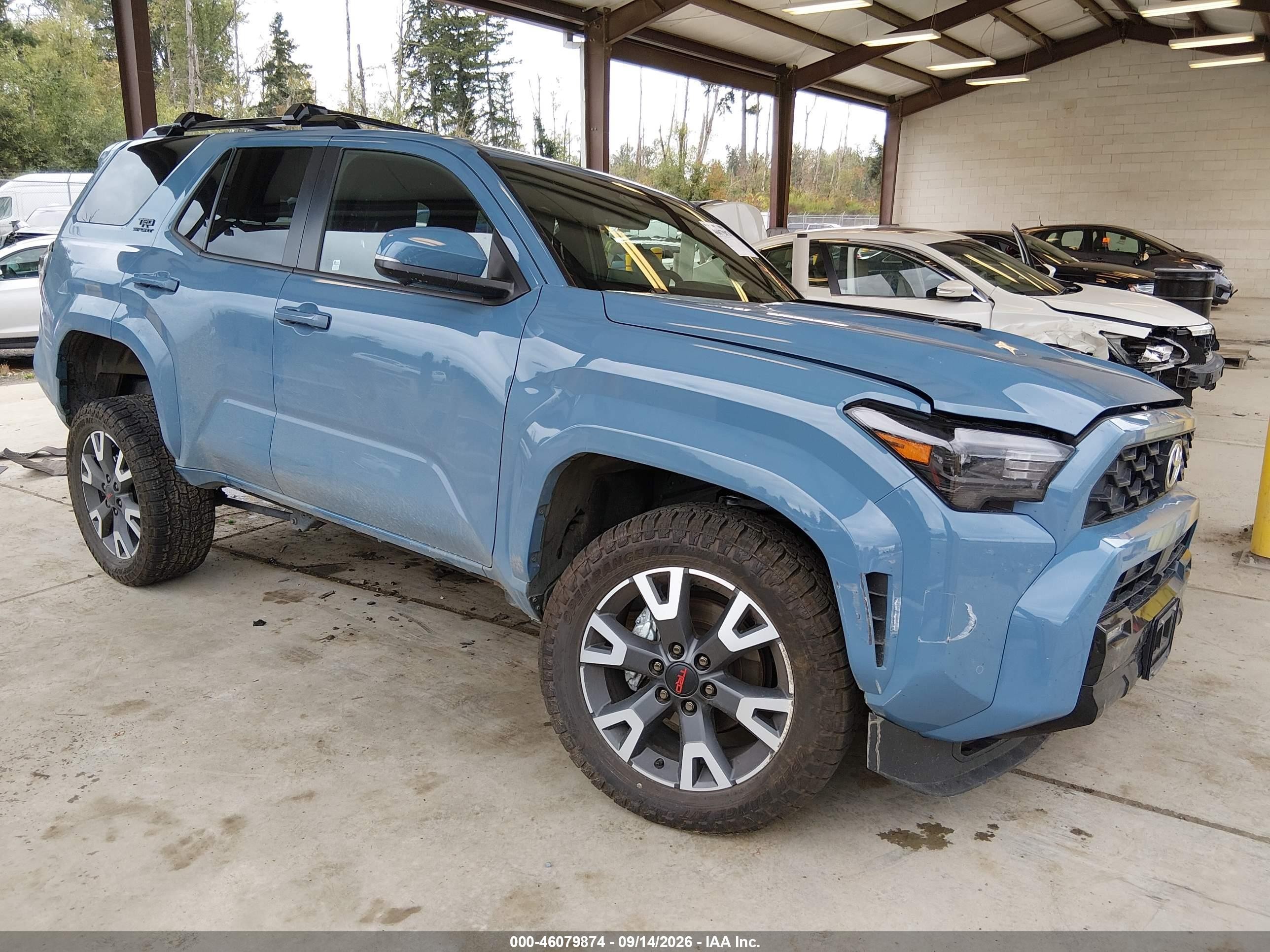 2025 Toyota 4runner VIN JTEVA5BR7S5067269 IAAI salvage auction — Unknown, Bill Of Sale (Washington), sold $33,250 on 2026-09-23 (photo 1)