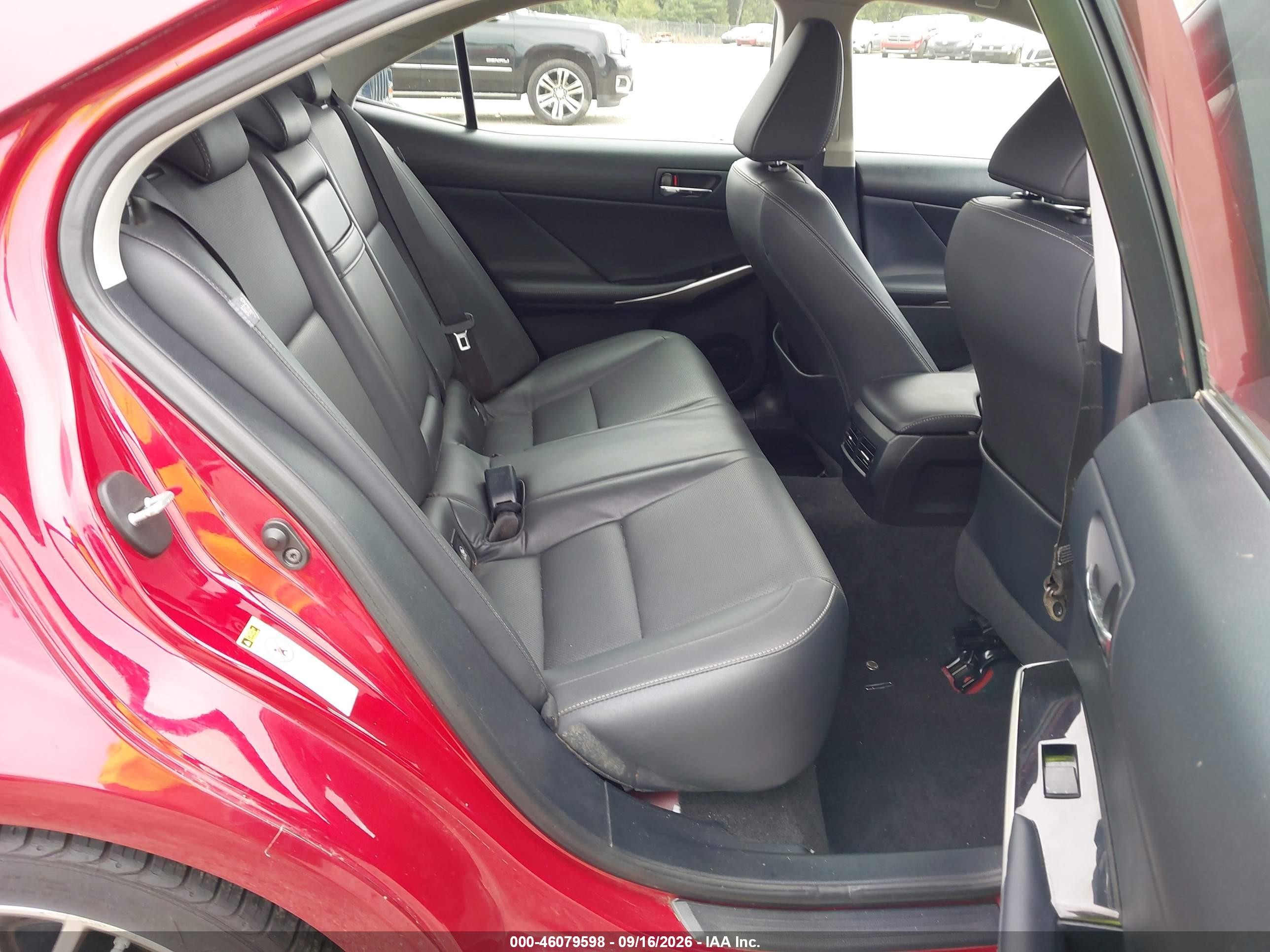 2015 Lexus IS 250 VIN JTHCF1D28F5021735 IAAI salvage auction — Water/Flood, Clear (Massachusetts), sold $7,600 on 2026-09-24 (photo 8)
