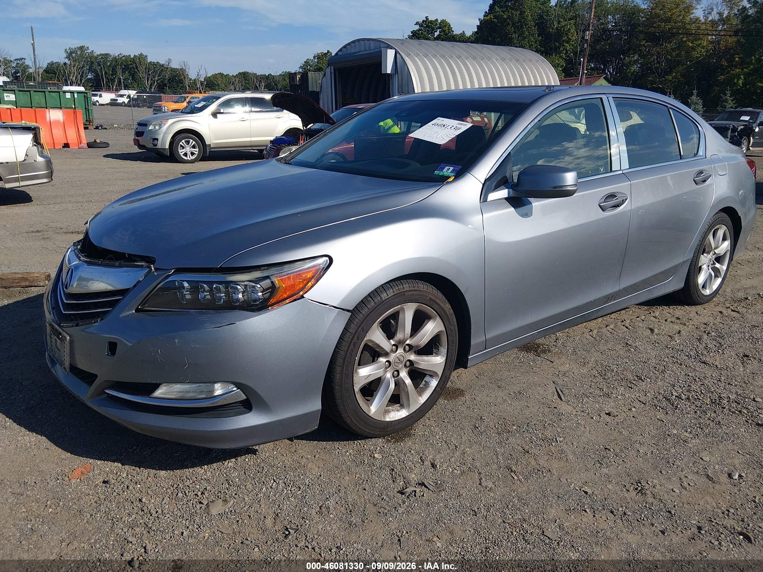 2014 Acura RLX VIN JH4KC1F32EC002912 IAAI salvage auction — Normal Wear, Clear (New Jersey), sold $2,325 on 2026-09-25 (photo 2)