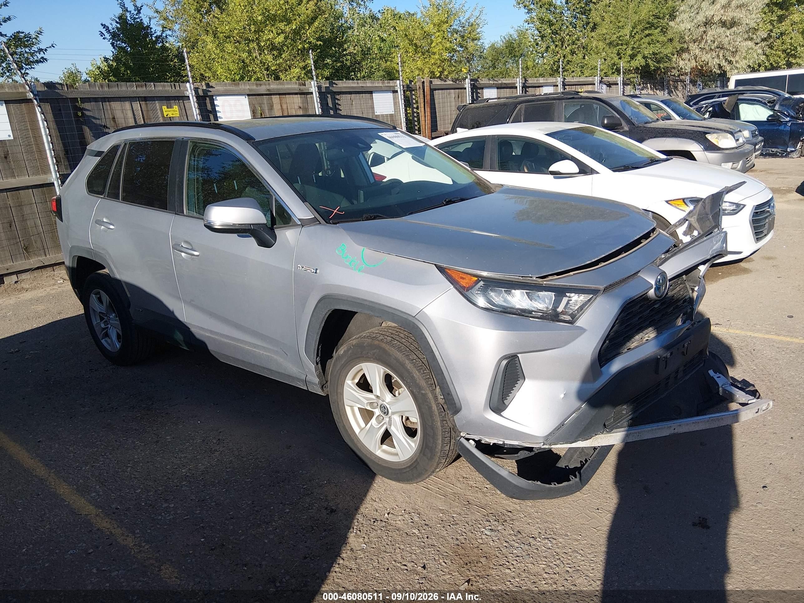 2021 Toyota RAV4 Hybrid VIN 4T3MWRFV6MU033433 — IAAI salvage auction photo
