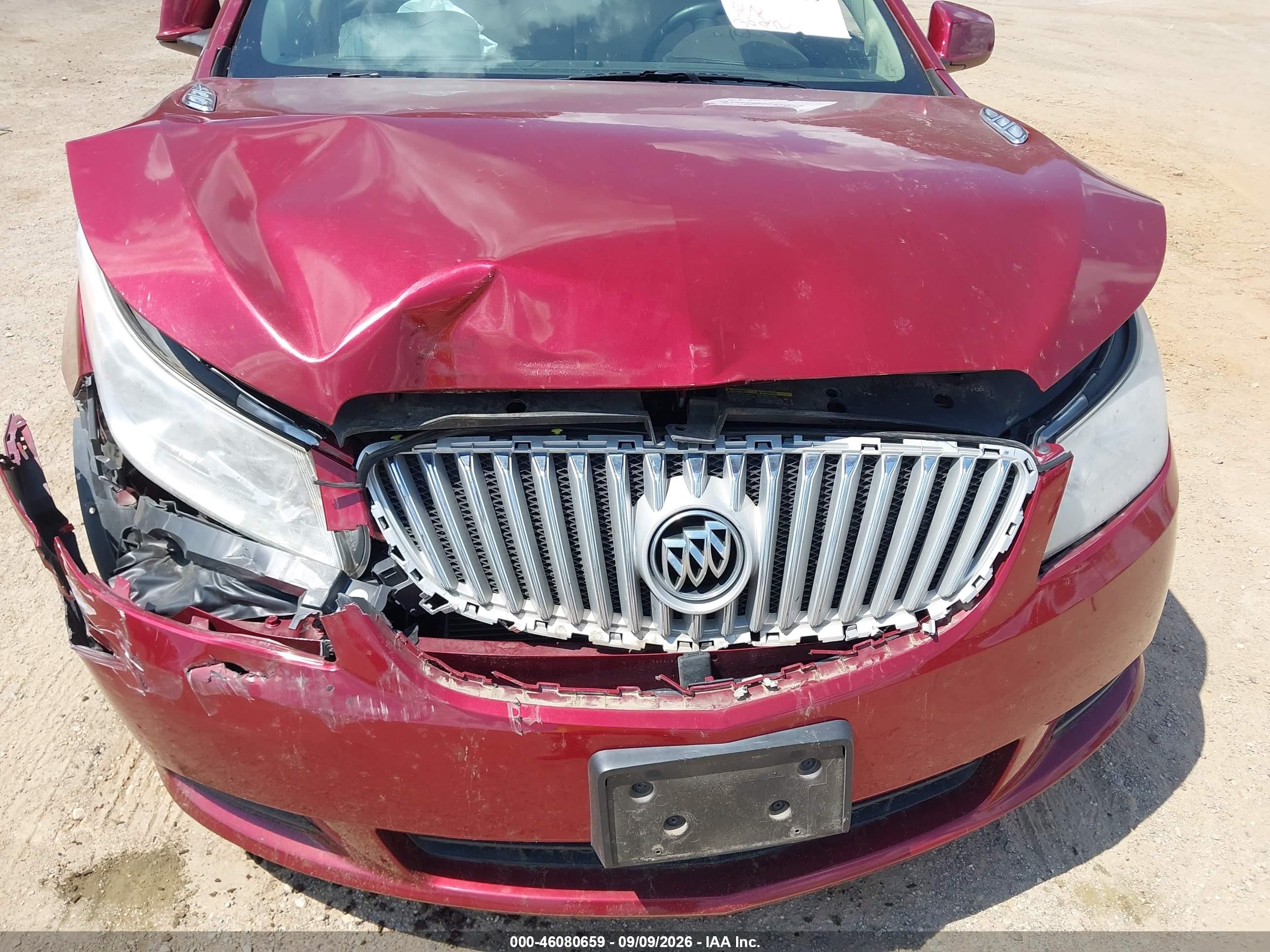 2010 Buick LaCrosse VIN 1G4GB5EG3AF148732 IAAI salvage auction — Front End, Salvage (Texas), sold $425 on 2026-09-25 (photo 6)