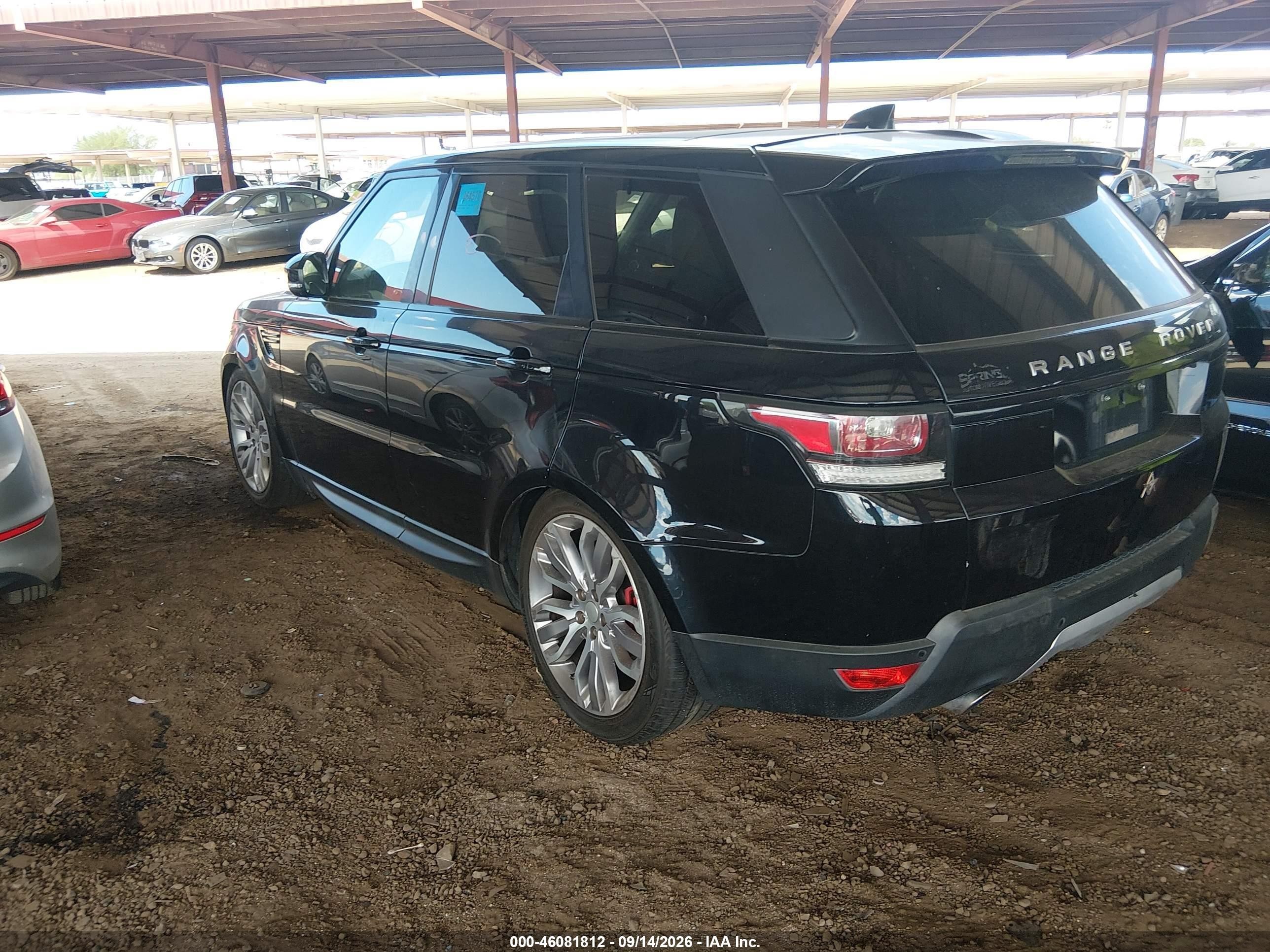 2017 Land rover Range rover sport VIN SALWR2FE2HA126664 IAAI salvage auction — Engine Damage, Nrc Lienholder Repossession Paperwork (Colorado), sold $375 on 2026-09-22 (photo 3)