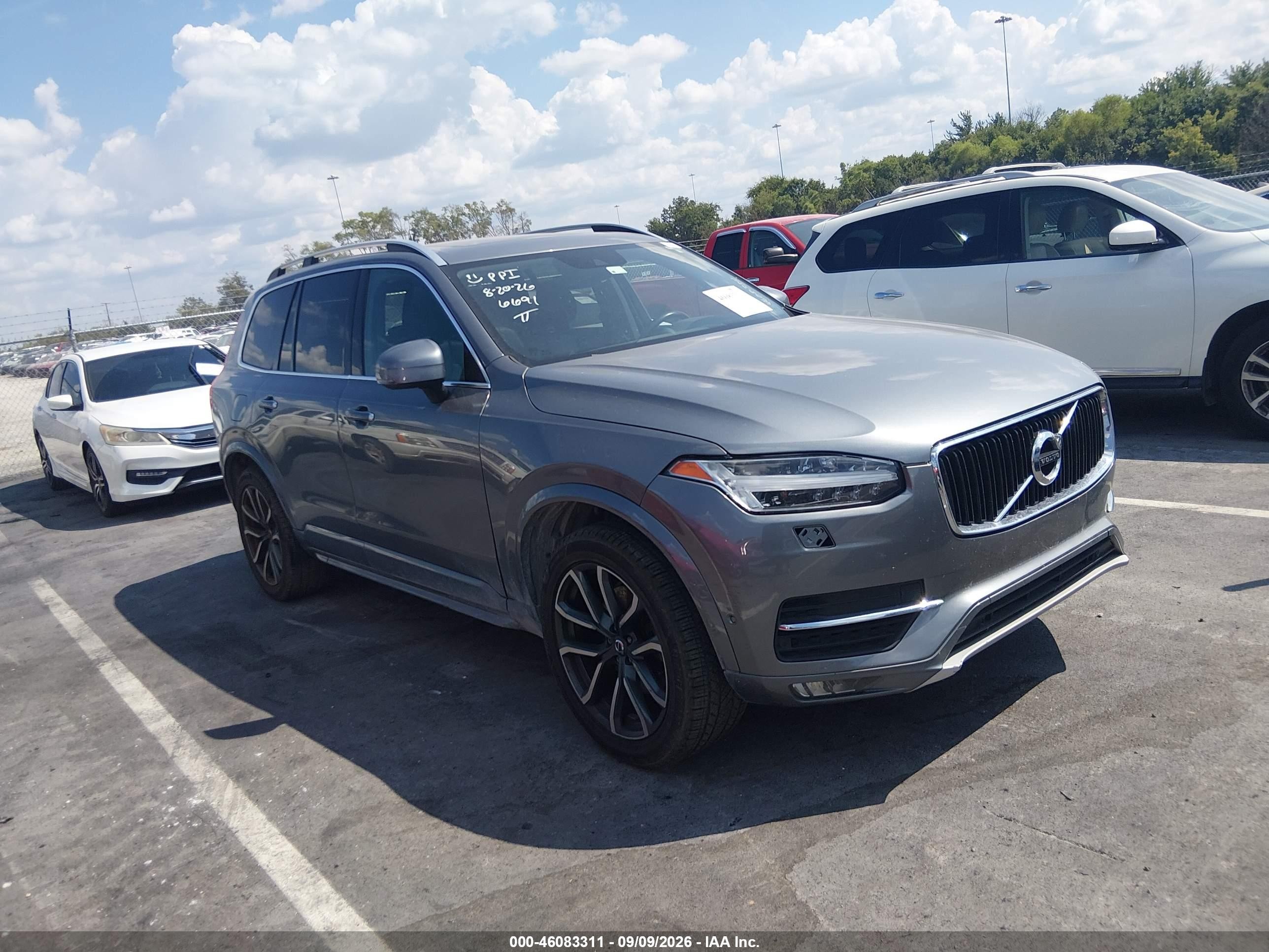 2016 Volvo XC90 VIN YV4A22PK1G1026691 IAAI salvage auction — Unknown, Clear (Tennessee), sold $5,300 on 2026-09-14 (photo 1)