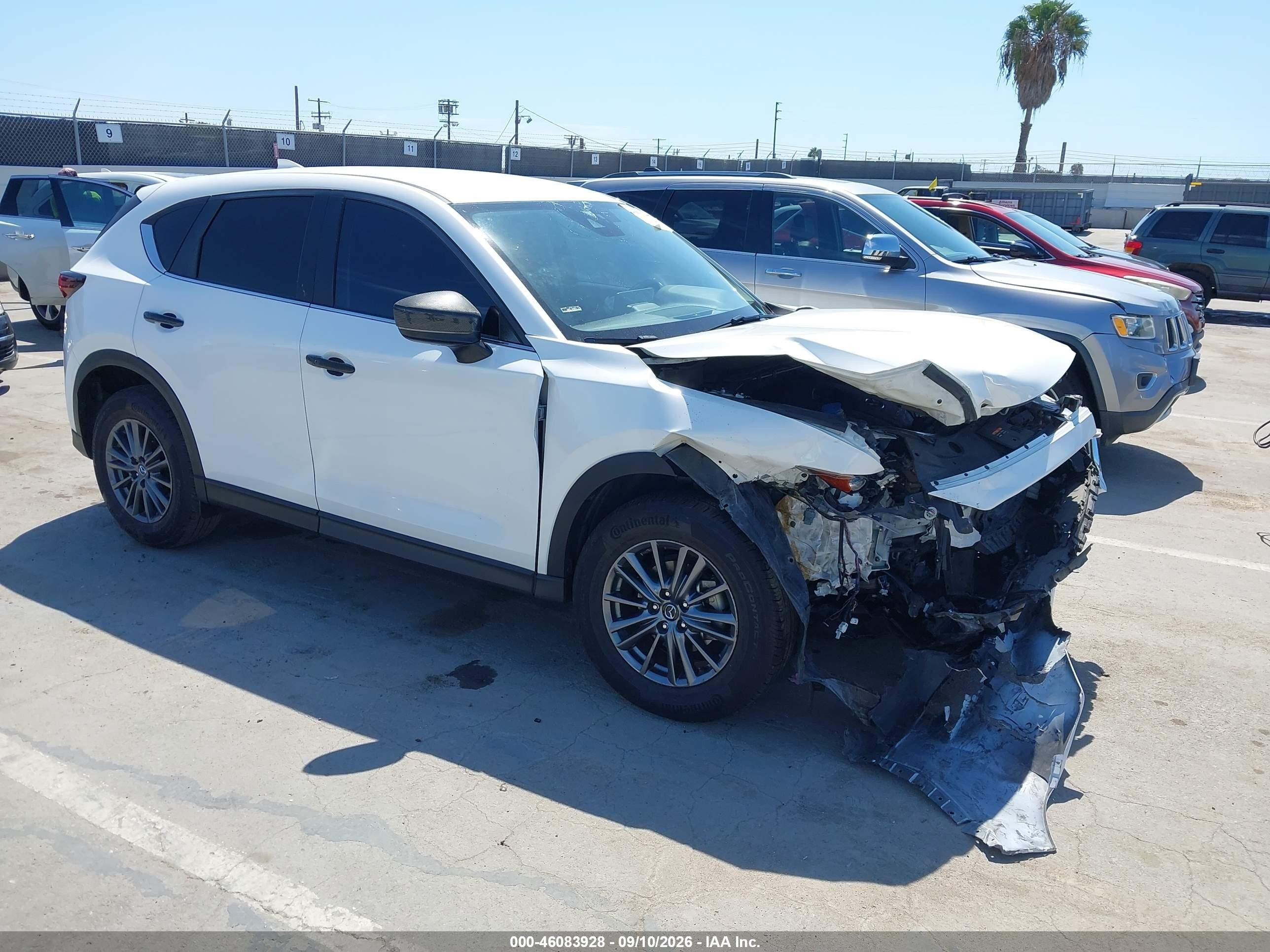 2021 Mazda CX-5 VIN JM3KFBCM1M0344256 IAAI salvage auction — Front End, Salvage (California), sold $1,700 on 2026-09-25 (photo 1)