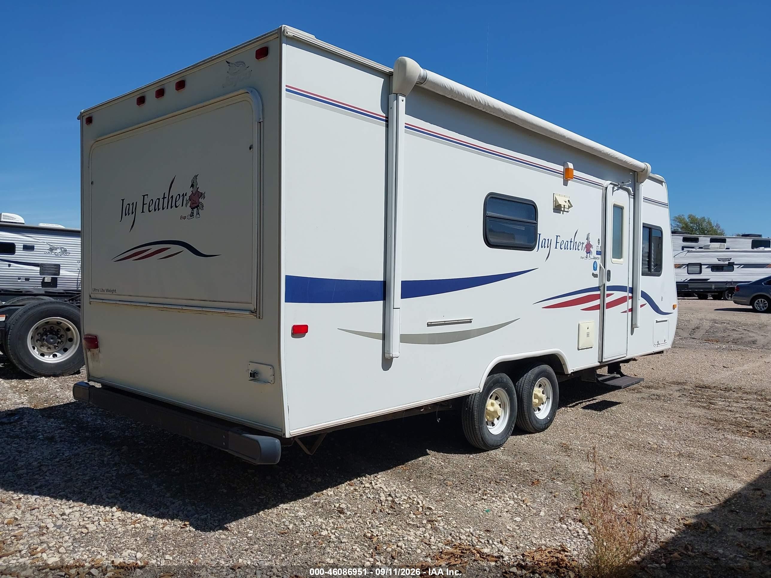 2008 Jayco Jay Feather VIN 1UJBJ02K281JB0702 IAAI salvage auction — Unknown, Salvage (Kansas), sold $1,700 on 2026-10-09 (photo 4)