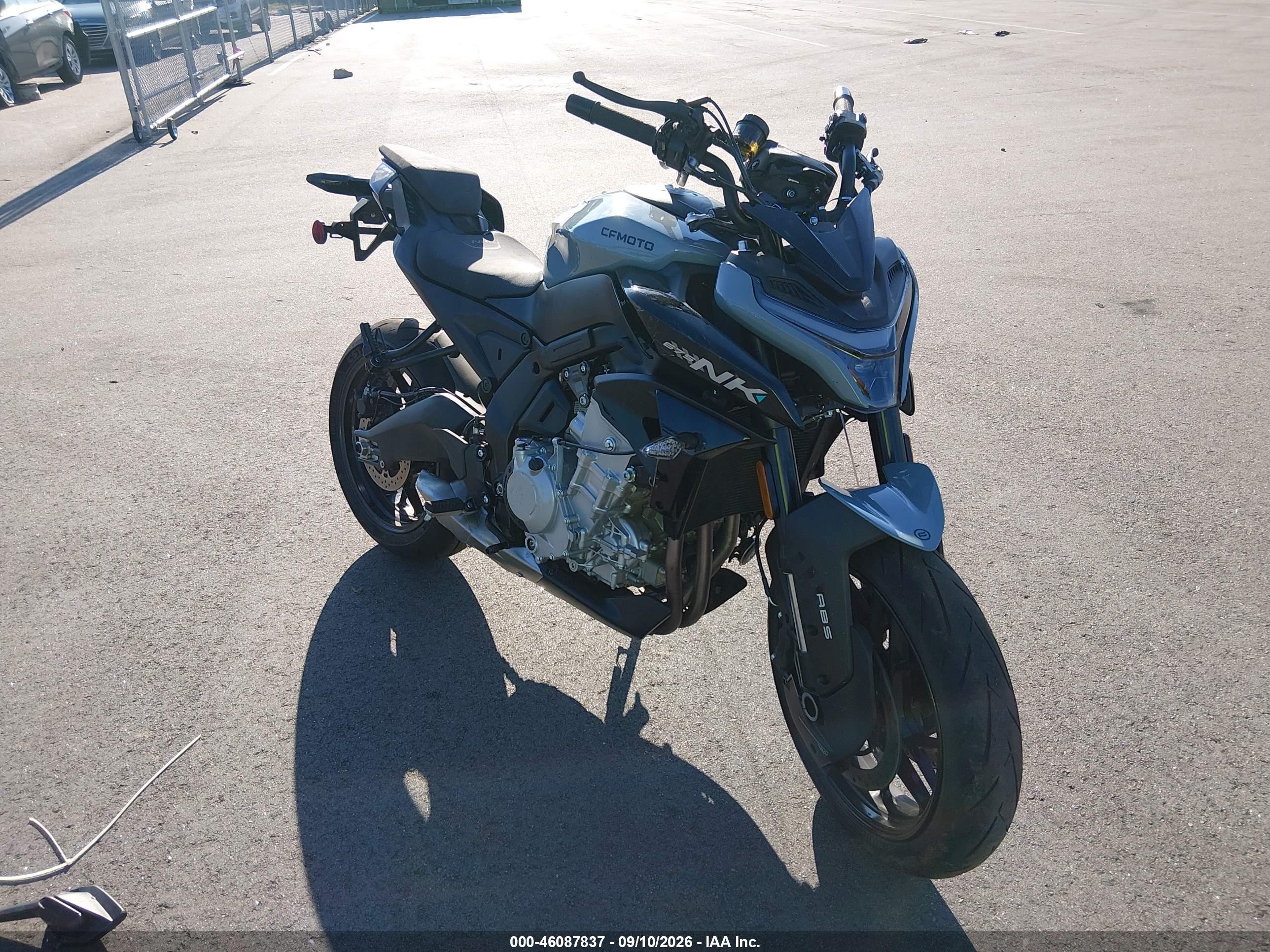 2026 Cf Moto 675snk VIN LCEPEVLR8T6000790 IAAI salvage auction — Unknown, Bill Of Sale (North Carolina), sold $1,150 on 2026-09-25 (photo 1)
