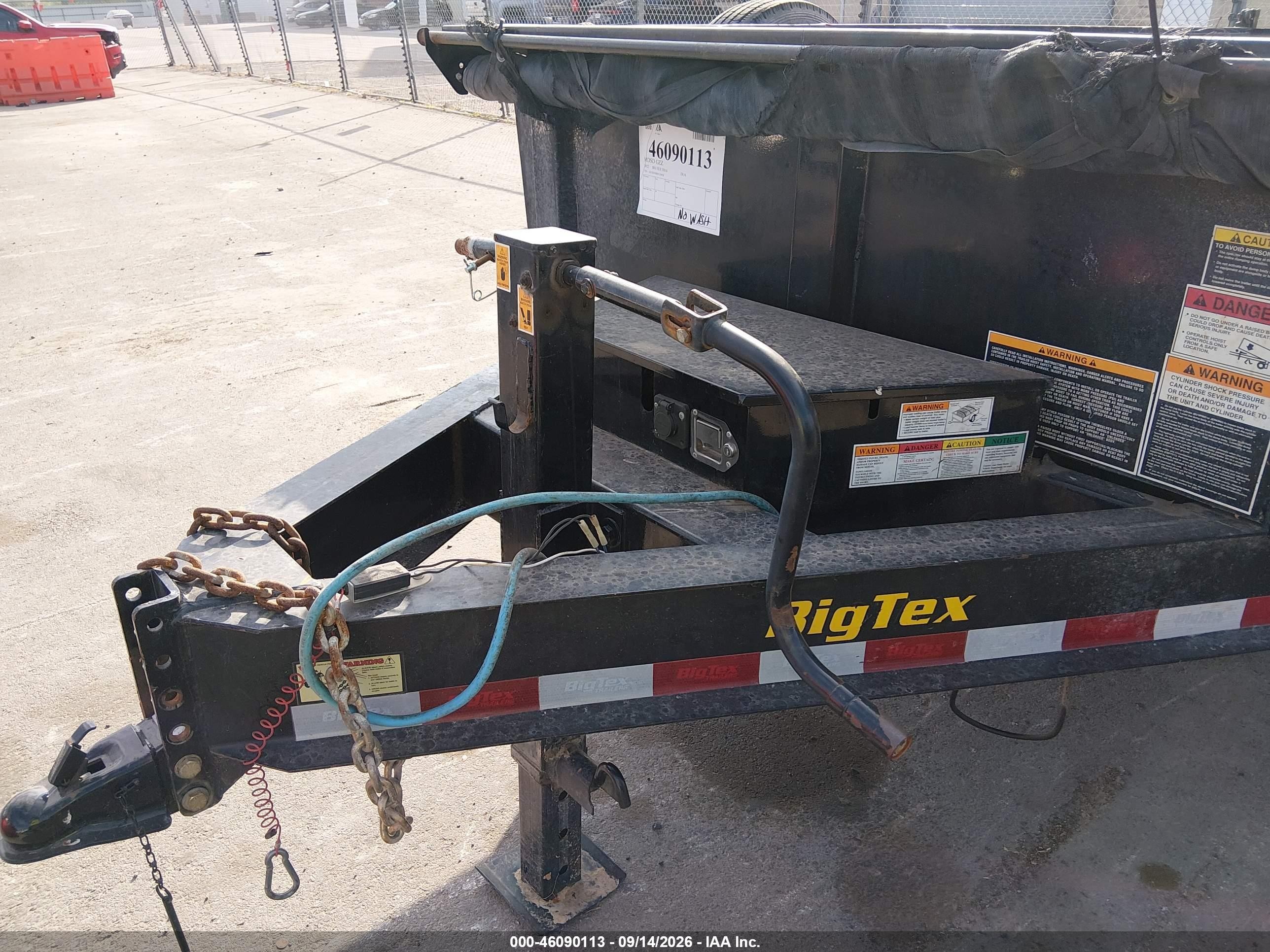 2022 Big Tex Trailer Co Inc Big Tex Trailer Co Inc VIN 16V1D1928N5129458 IAAI salvage auction — Unknown, Salvage (Texas), sold $6,200 on 2026-09-24 (photo 9)