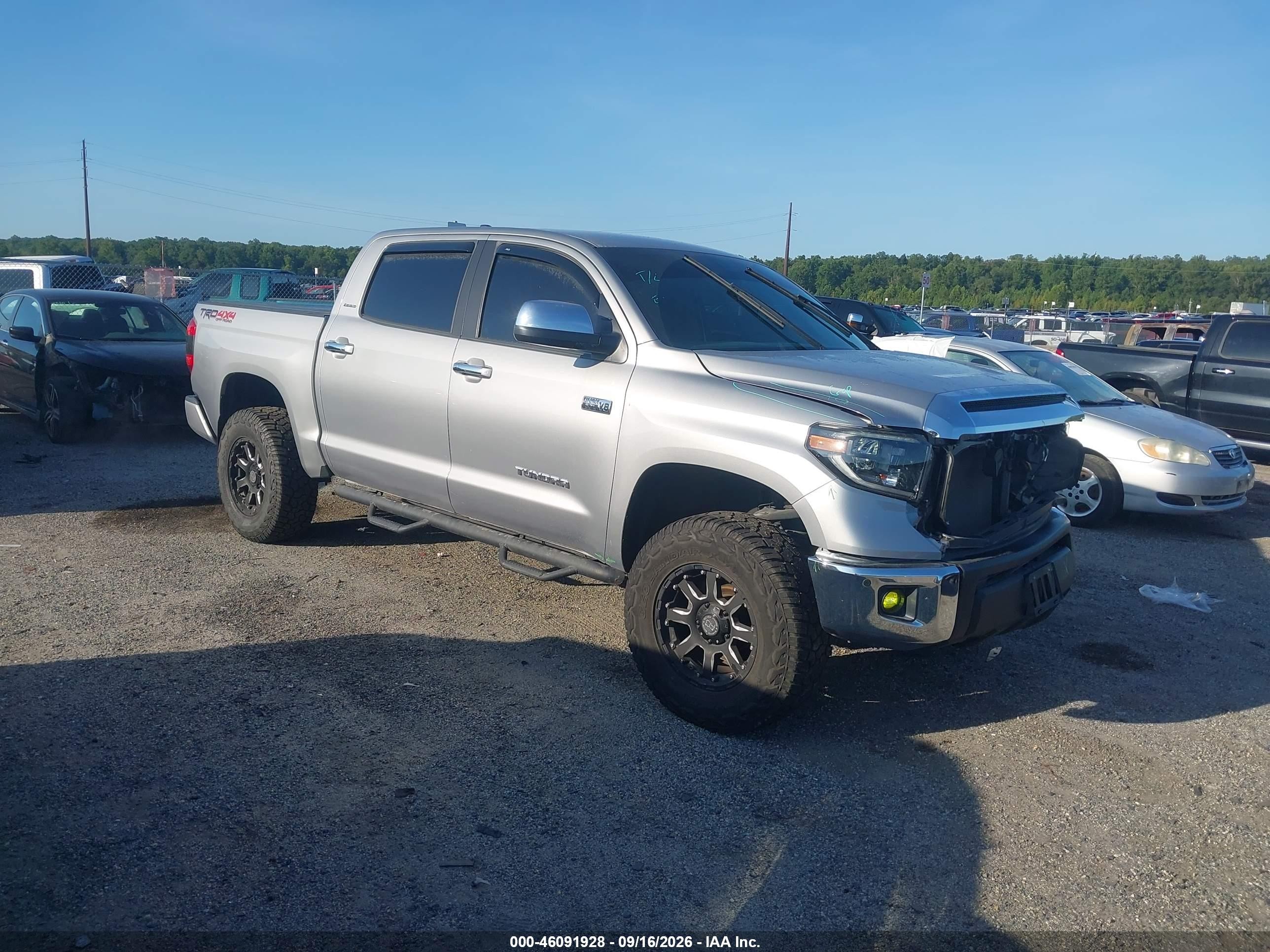 2021 Toyota Tundra VIN 5TFHY5F18MX989459 — IAAI salvage auction photo