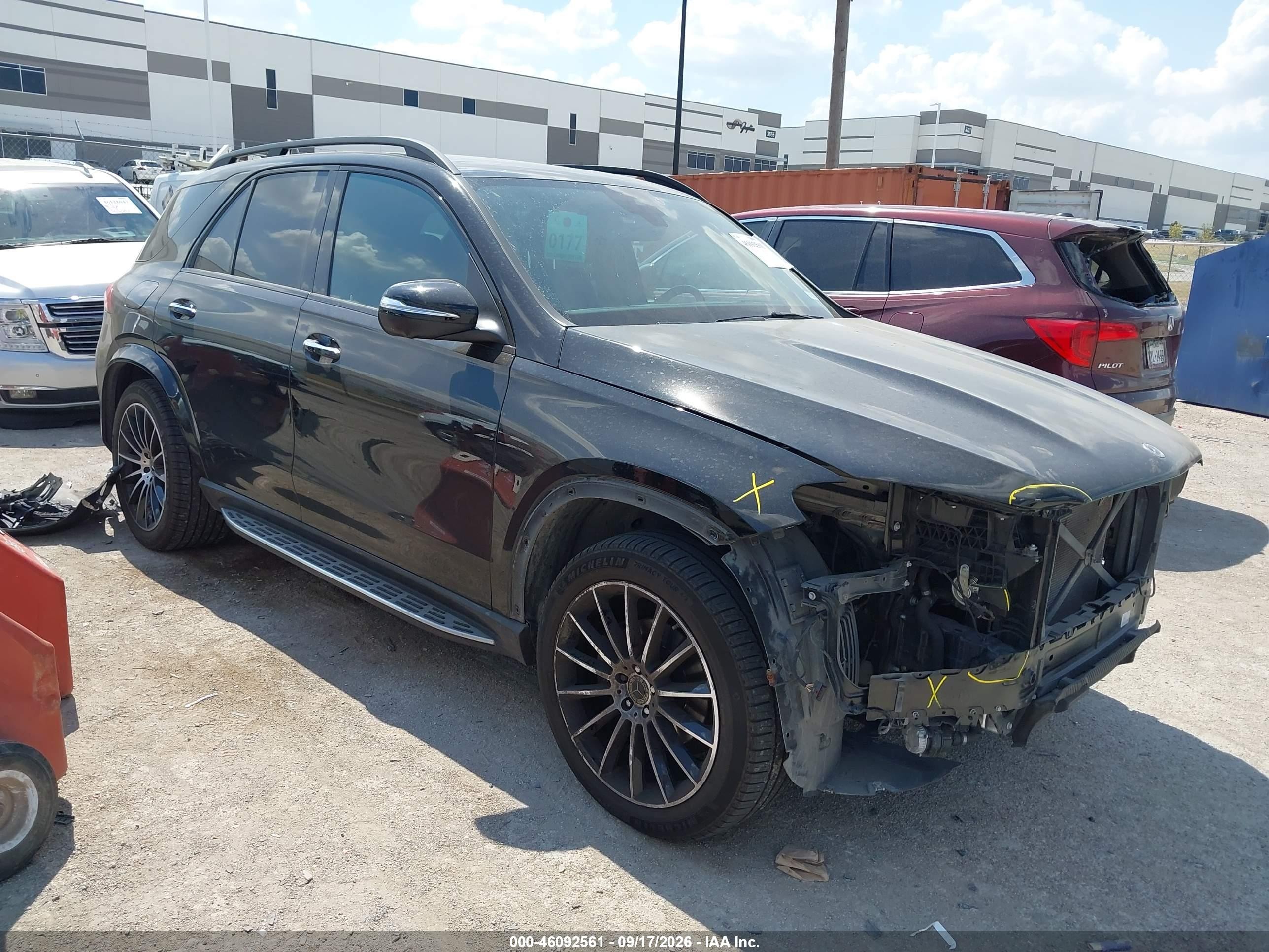 2021 Mercedes-Benz GLE-Class VIN 4JGFB4JB3MA379910 — IAAI salvage auction photo