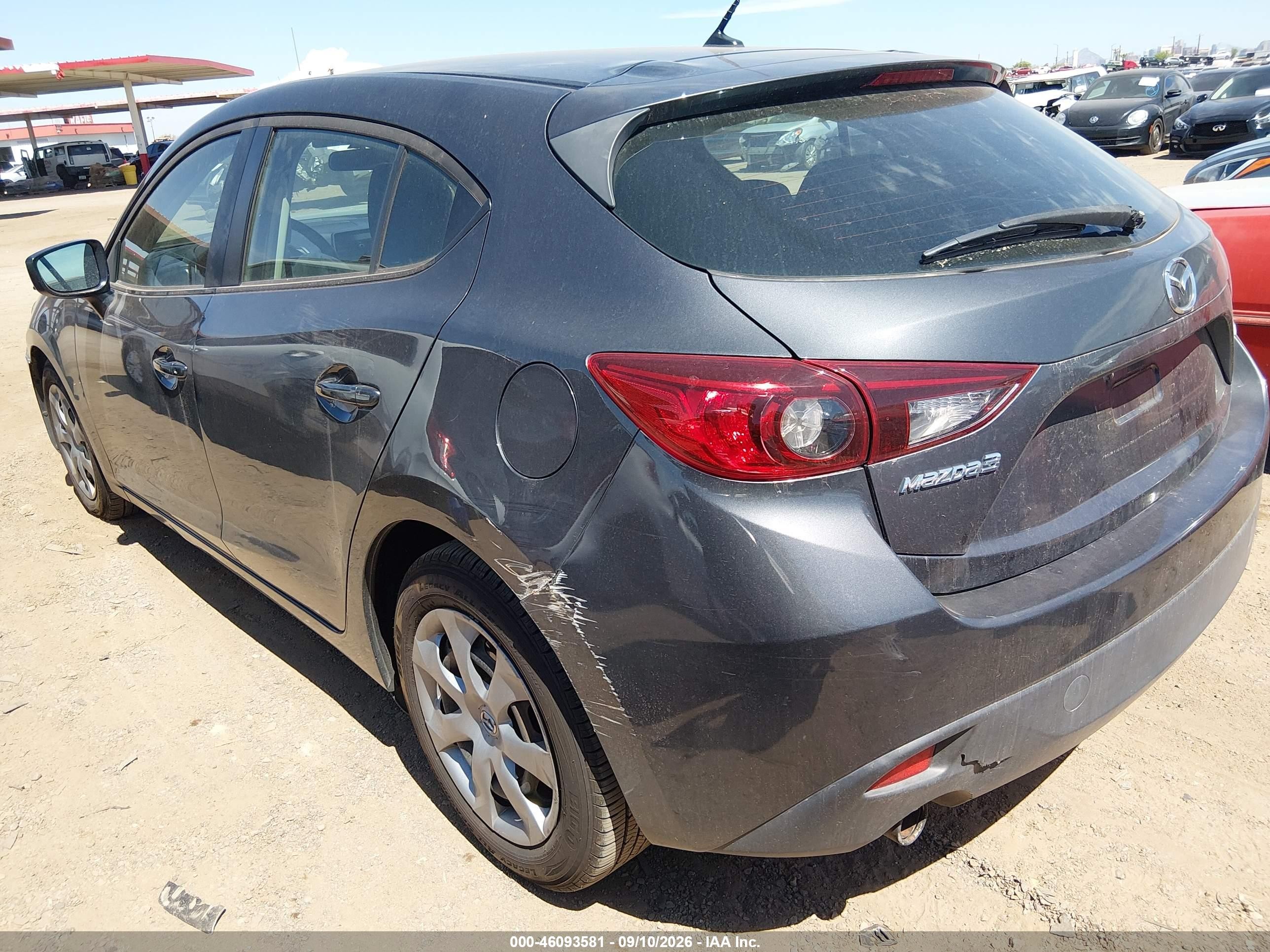 2014 Mazda 3 VIN 3MZBM1K76EM103292 IAAI salvage auction — Front End, Salvage (Arizona), sold $1,350 on 2026-09-14 (photo 3)