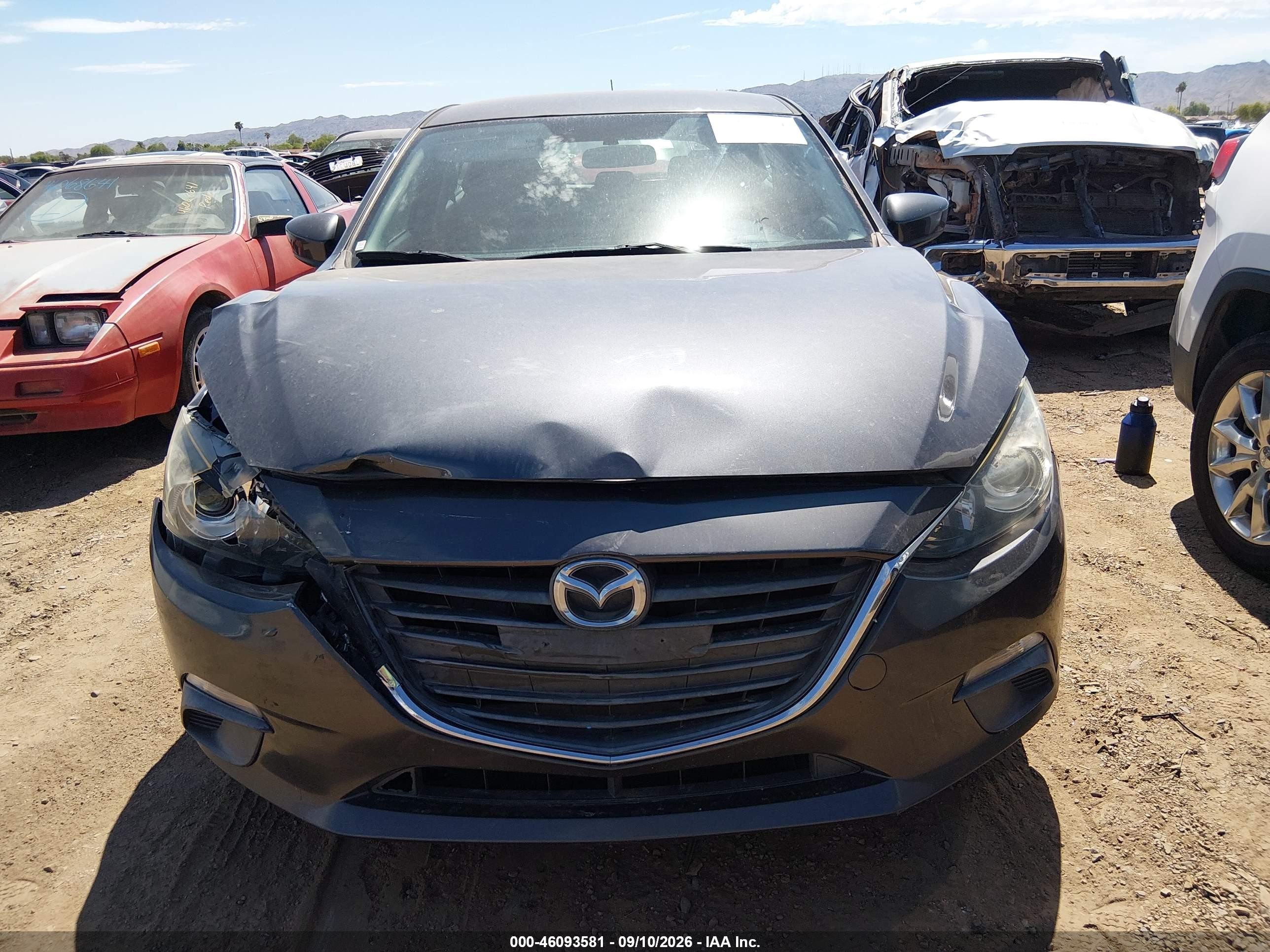 2014 Mazda 3 VIN 3MZBM1K76EM103292 IAAI salvage auction — Front End, Salvage (Arizona), sold $1,350 on 2026-09-14 (photo 6)