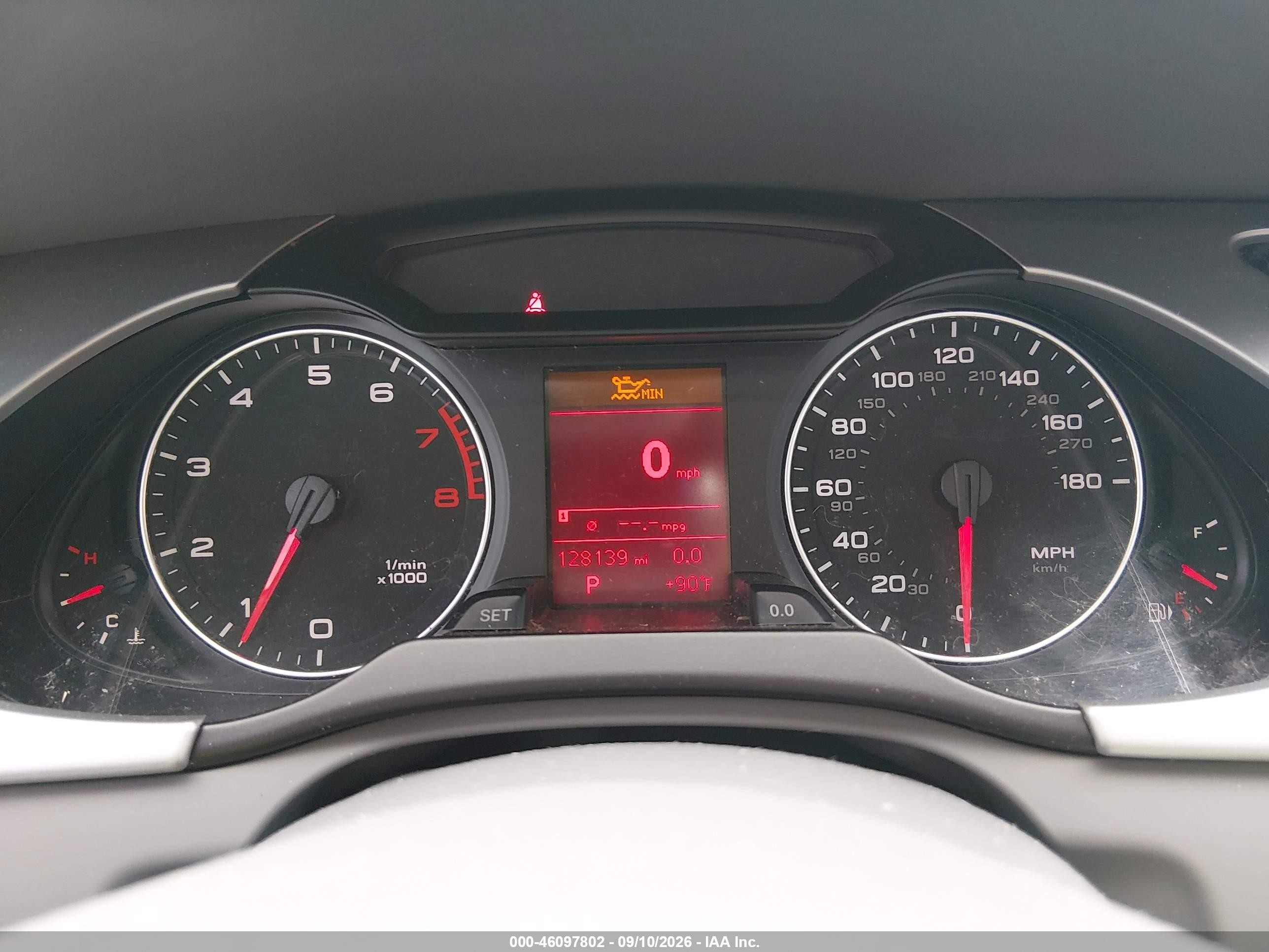 2009 Audi A4 VIN WAUGF78K19A190813 IAAI salvage auction — Normal Wear, Salvage (Texas), sold $575 on 2026-10-10 (photo 7)