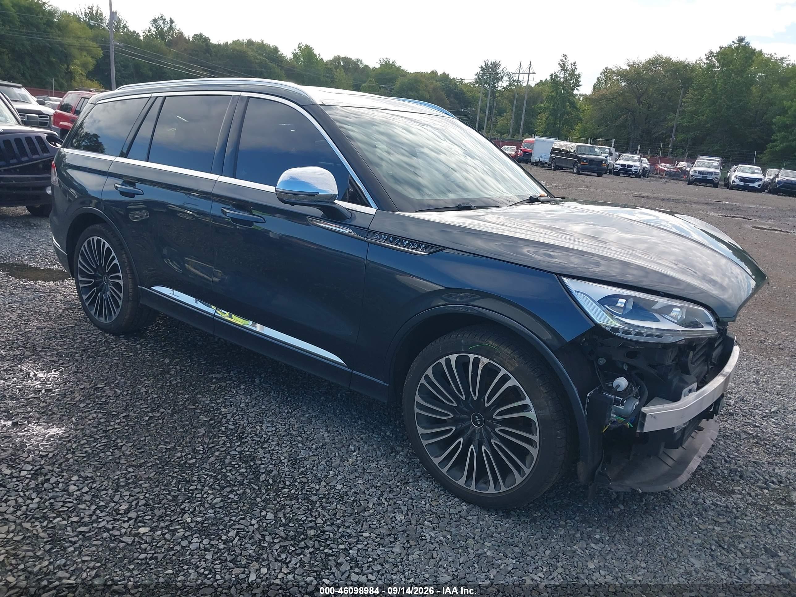 2021 Lincoln Aviator VIN 5LM5J9XC5MGL03126 IAAI salvage auction — Front End, Salvage (Idaho), sold $12,100 on 2026-09-25 (photo 1)