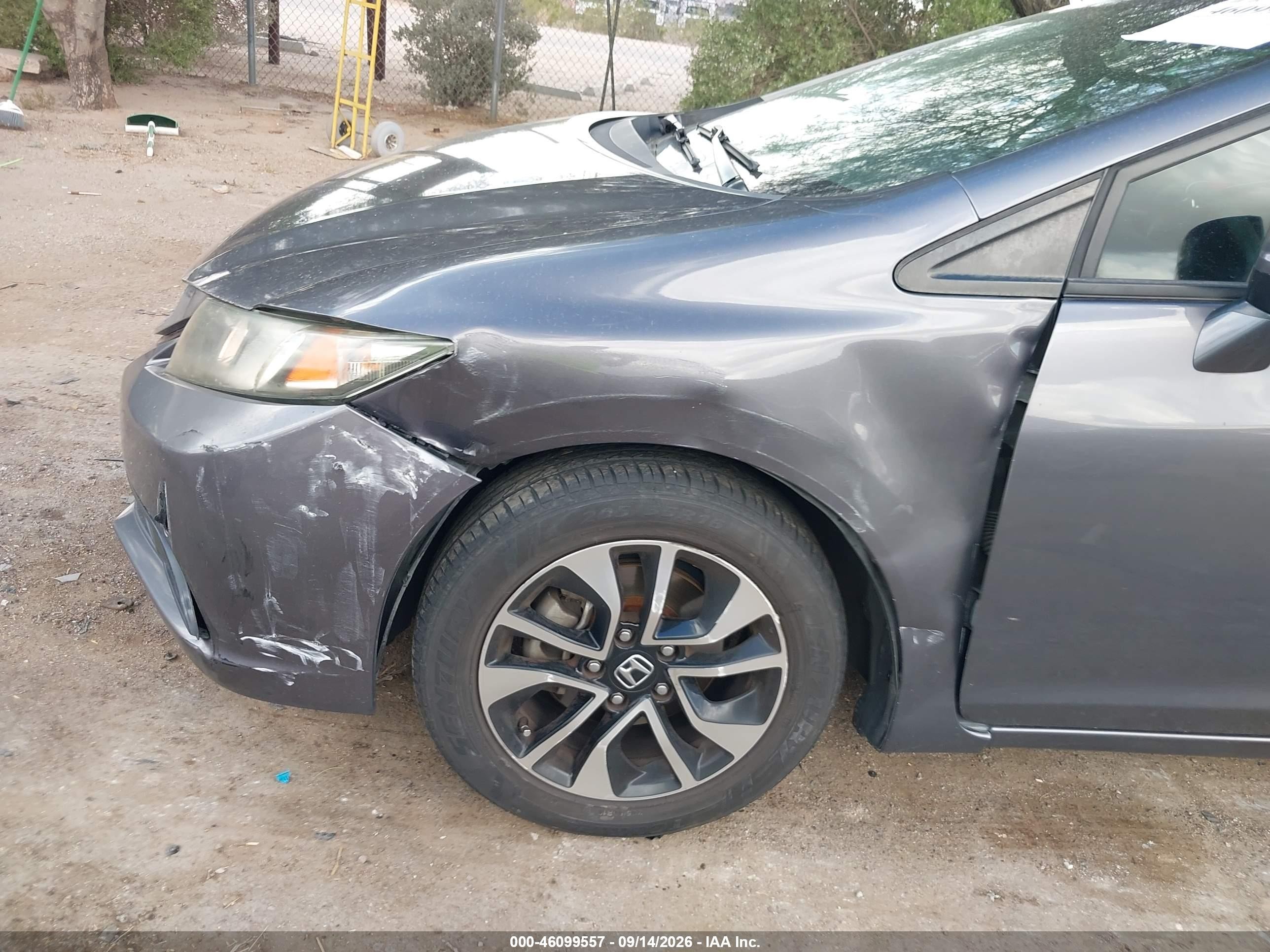 2015 Honda Civic VIN 19XFB2F84FE048470 IAAI salvage auction — Unknown, Salvage (Arizona), sold $2,750 on 2026-09-22 (photo 6)