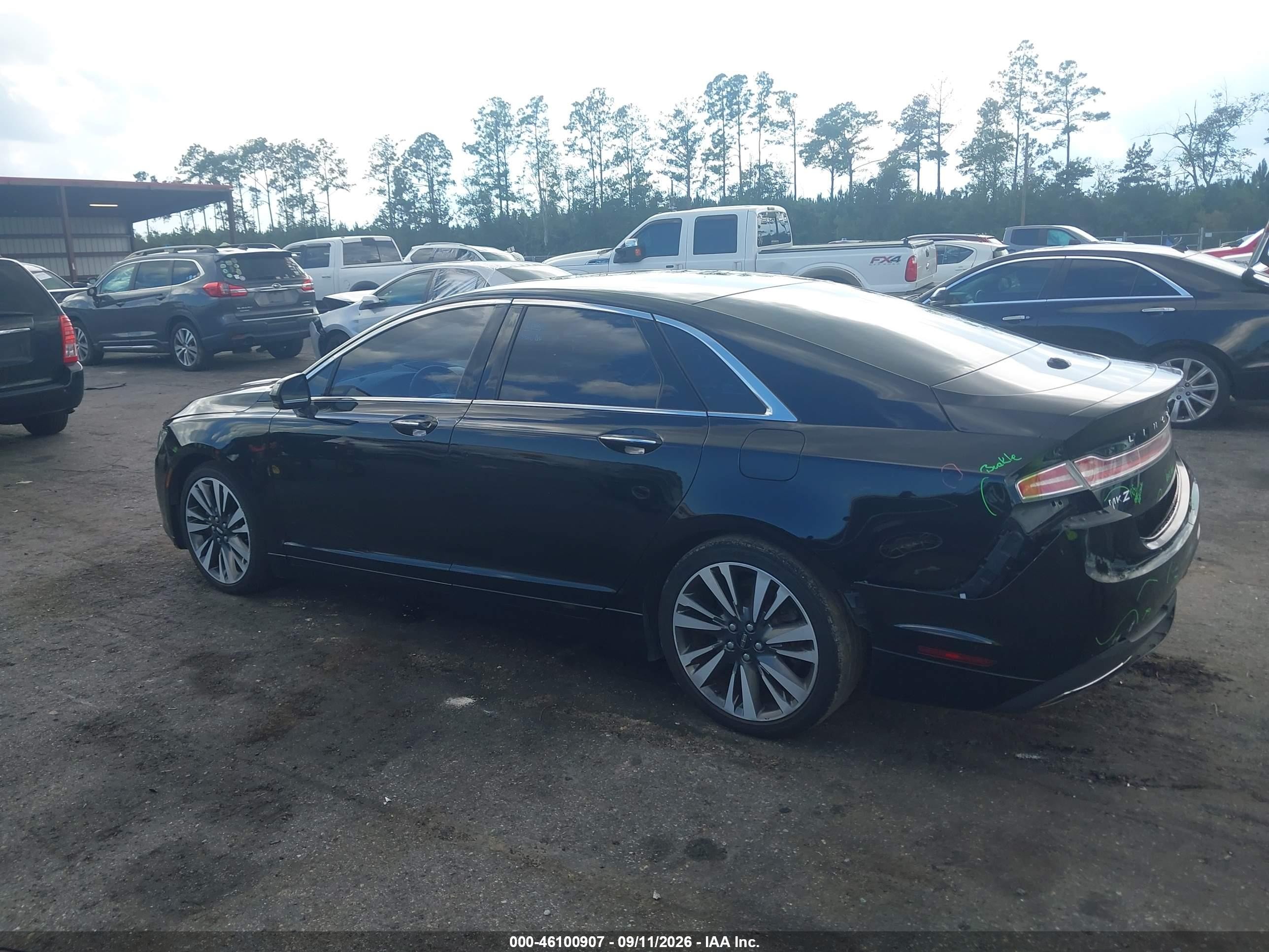 2017 Lincoln MKZ VIN 3LN6L5MU0HR613951 IAAI salvage auction — Rear End, Rebuildable (Florida), sold $3,750 on 2026-09-25 (photo 3)