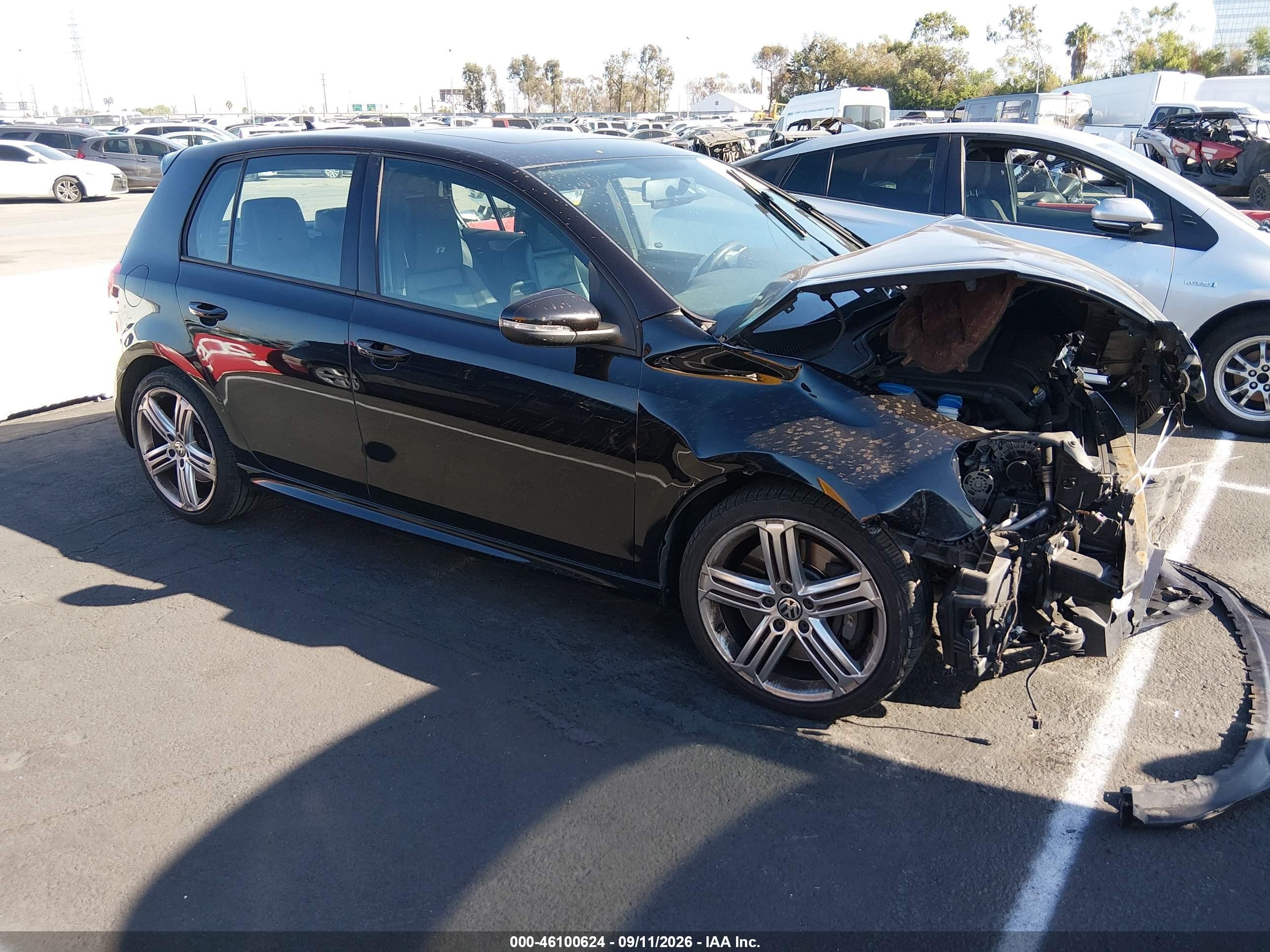 2012 Volkswagen Golf r VIN WVWPF7AJ2CW309595 IAAI salvage auction — Front End, Salvage (California), sold $950 on 2026-09-28 (photo 1)