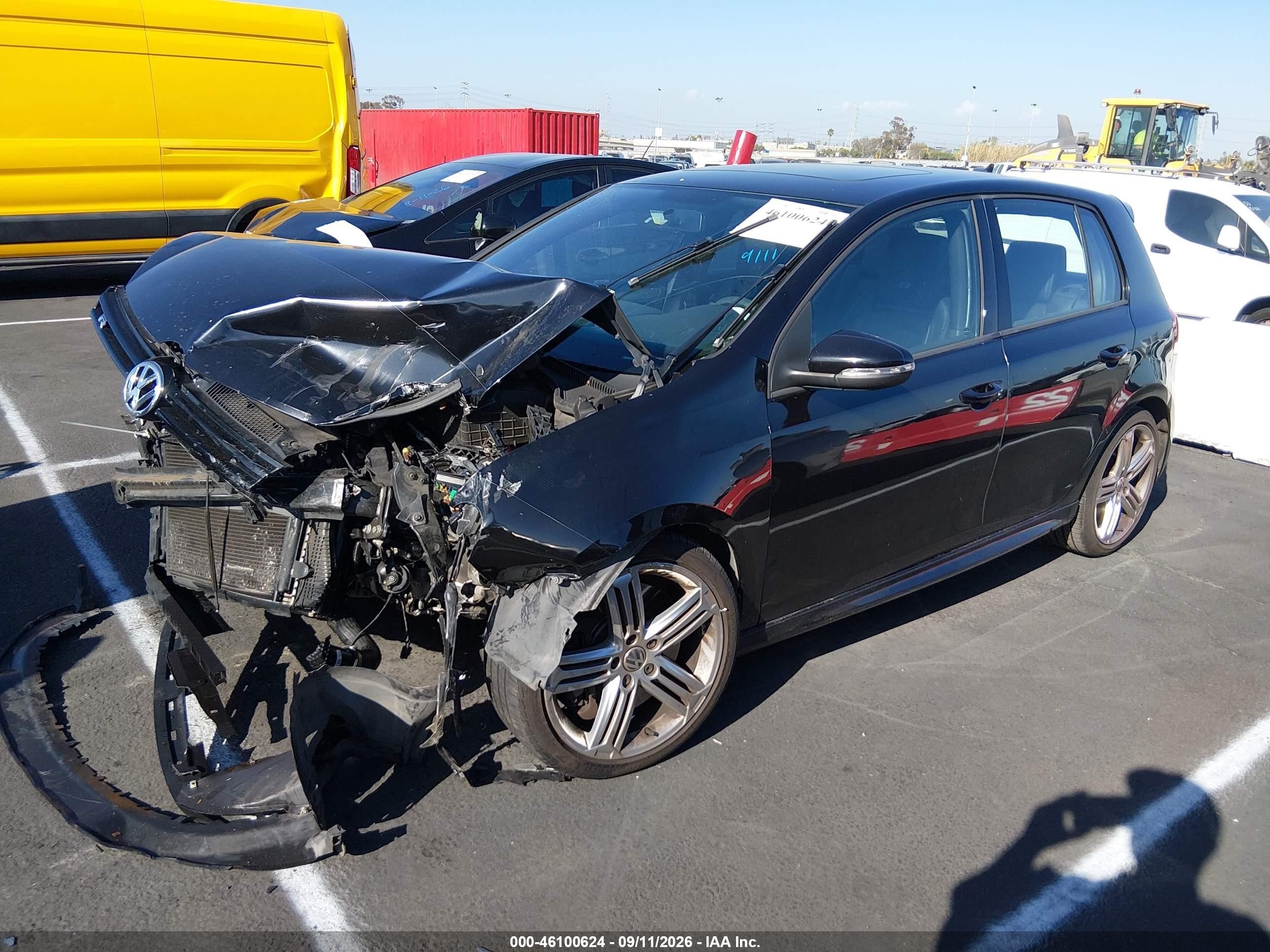 2012 Volkswagen Golf r VIN WVWPF7AJ2CW309595 IAAI salvage auction — Front End, Salvage (California), sold $950 on 2026-09-28 (photo 2)