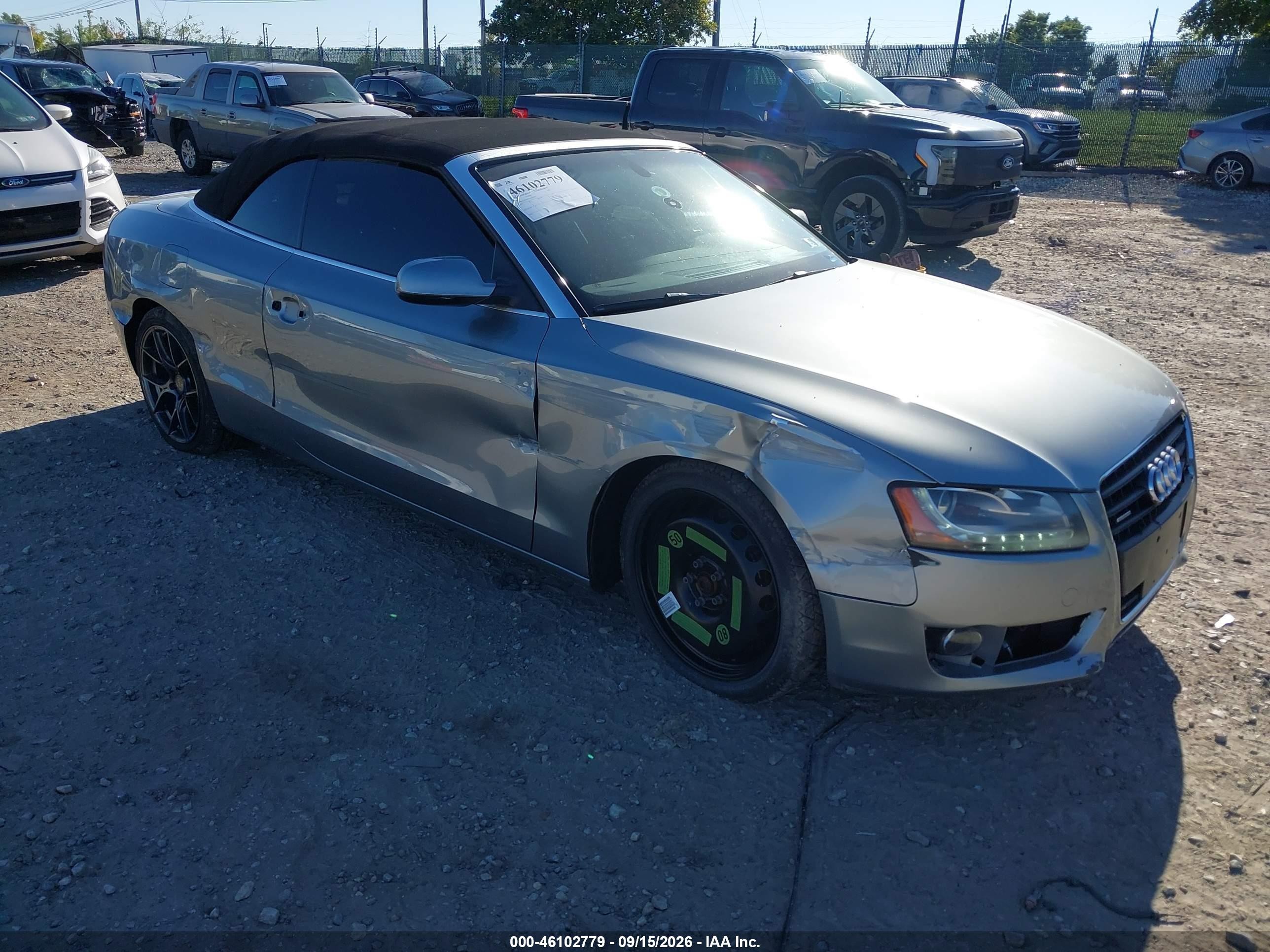 2011 Audi A5 VIN WAULFAFH5BN010945 IAAI salvage auction — Side, Salvage (Pennsylvania), sold $750 on 2026-10-11 (photo 1)