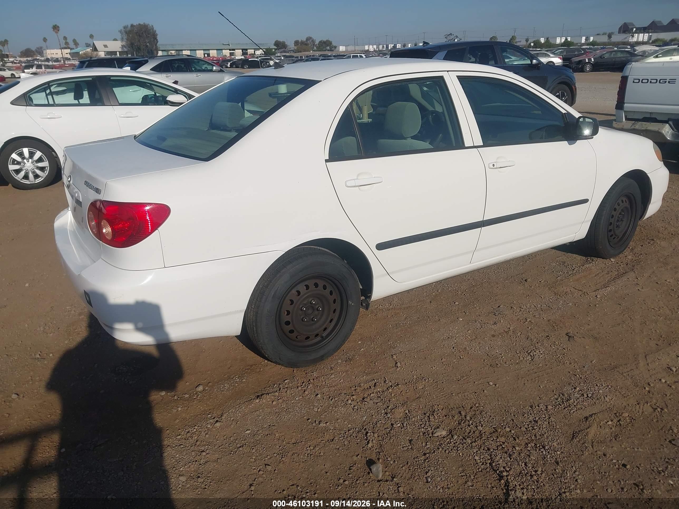 2006 Toyota Corolla VIN JTDBR32E860064983 IAAI salvage auction — Normal Wear, Clear - Dealer Only (California), sold $1,500 on 2026-09-17 (photo 4)