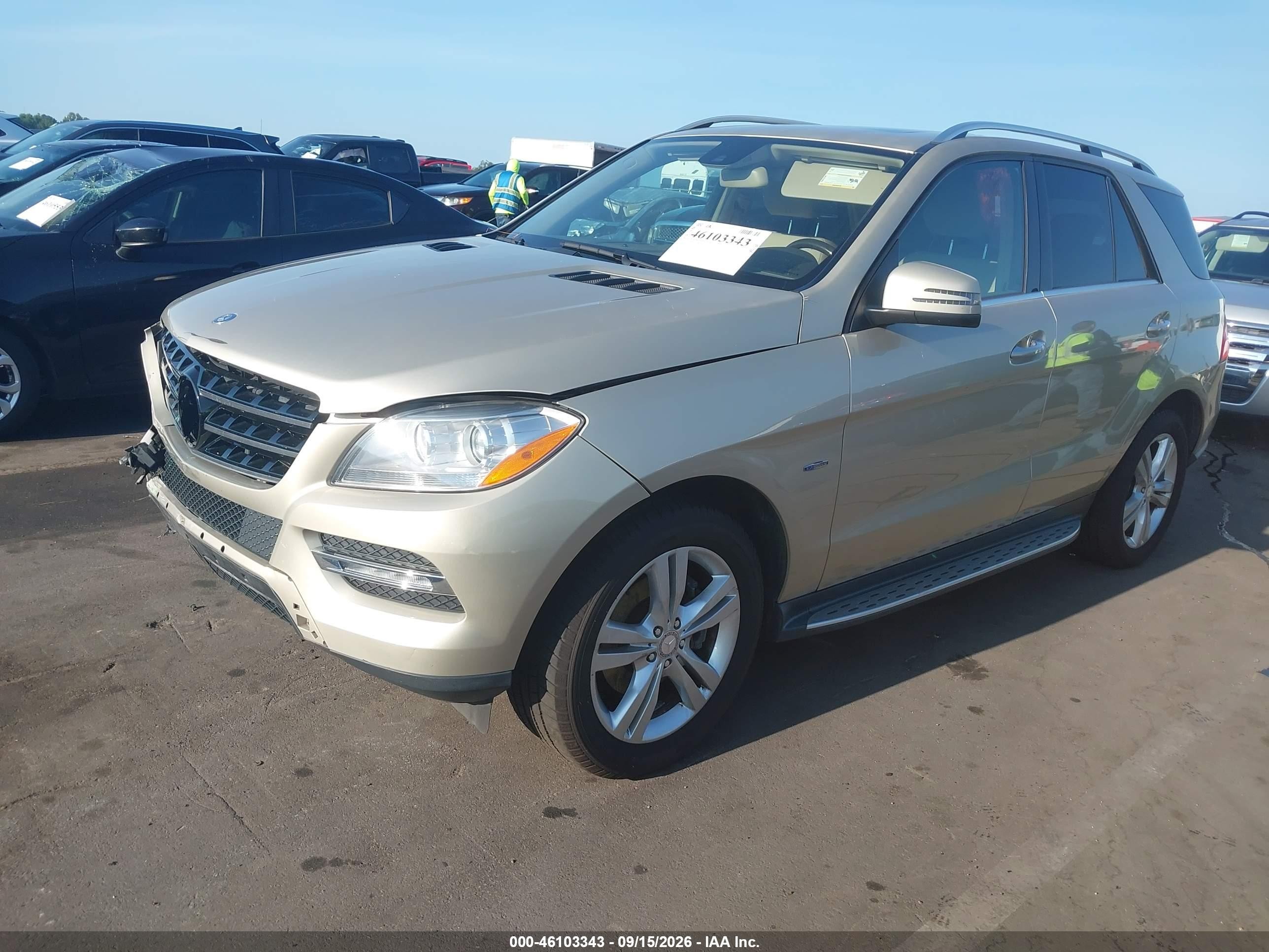 2012 Mercedes-benz M-klasse VIN 4JGDA5HB9CA027533 IAAI salvage auction — Unknown, Salvage (North Carolina), sold $3,650 on 2026-10-02 (photo 2)