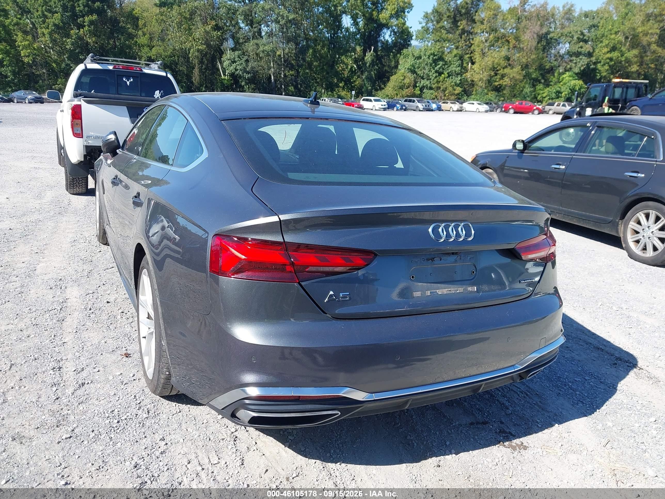 2024 Audi A5 Sportback VIN WAUFACF57RA094961 IAAI salvage auction — Rear End, Enterprise Vehicles Clear Only (Michigan), sold $19,100 on 2026-09-18 (photo 6)