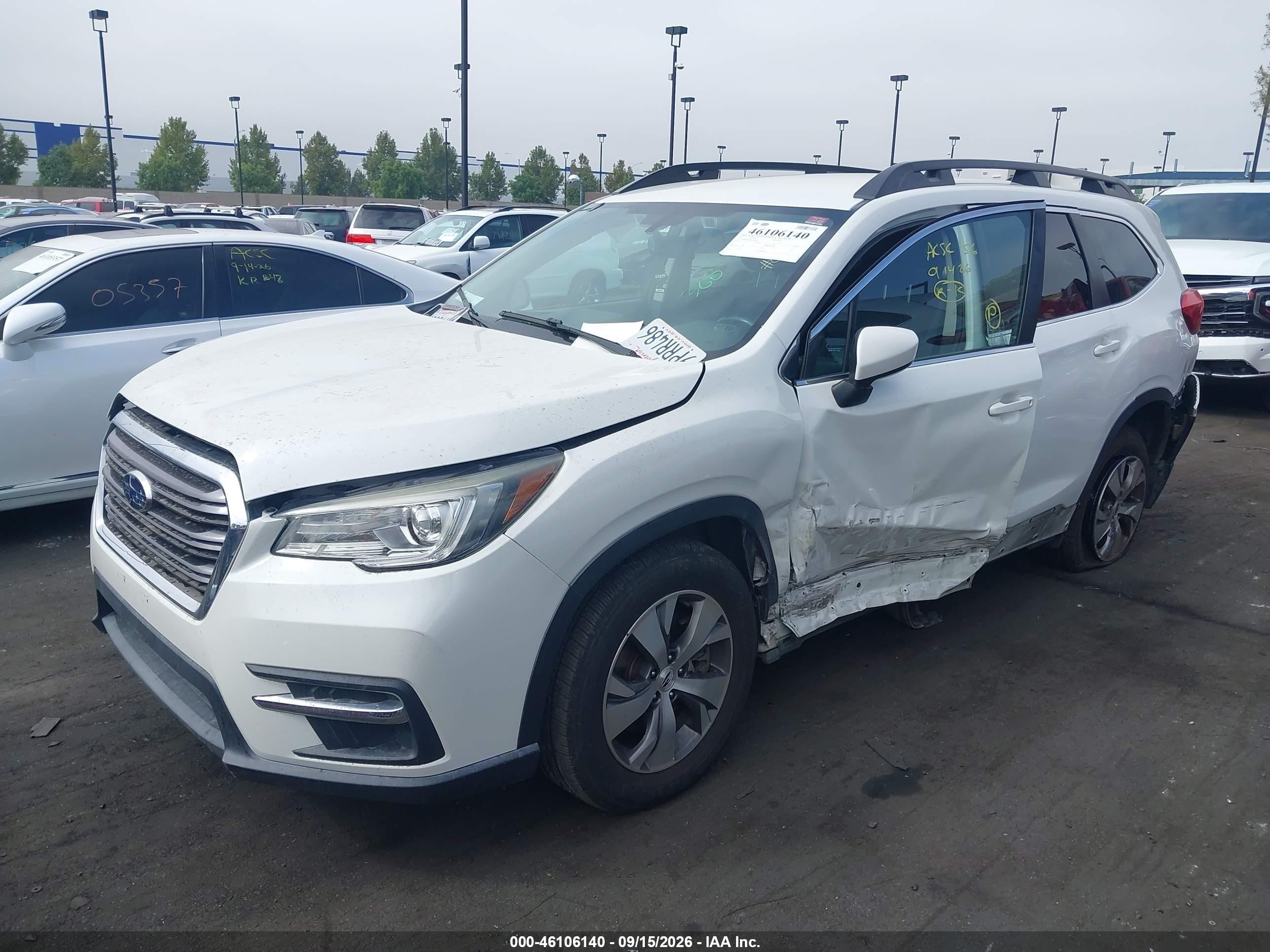 2021 Subaru Ascent VIN 4S4WMAFD0M3460662 IAAI salvage auction — Side, Salvage Certificate (California), sold $5,200 on 2026-09-26 (photo 2)