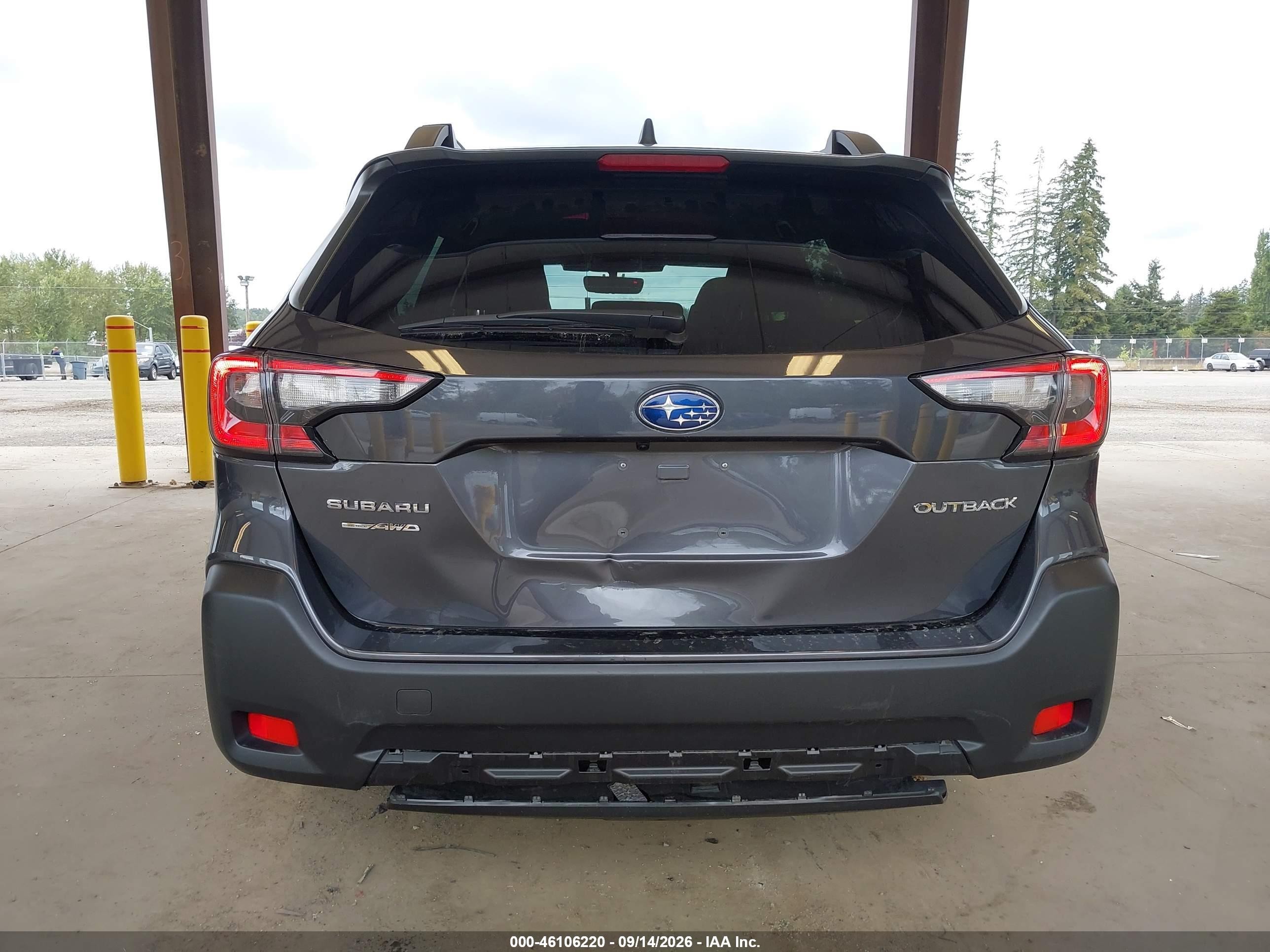 2024 Subaru Outback VIN 4S4BTADC6R3179615 IAAI salvage auction — Rear End, Bill Of Sale (Washington), sold $12,500 on 2026-10-01 (photo 6)