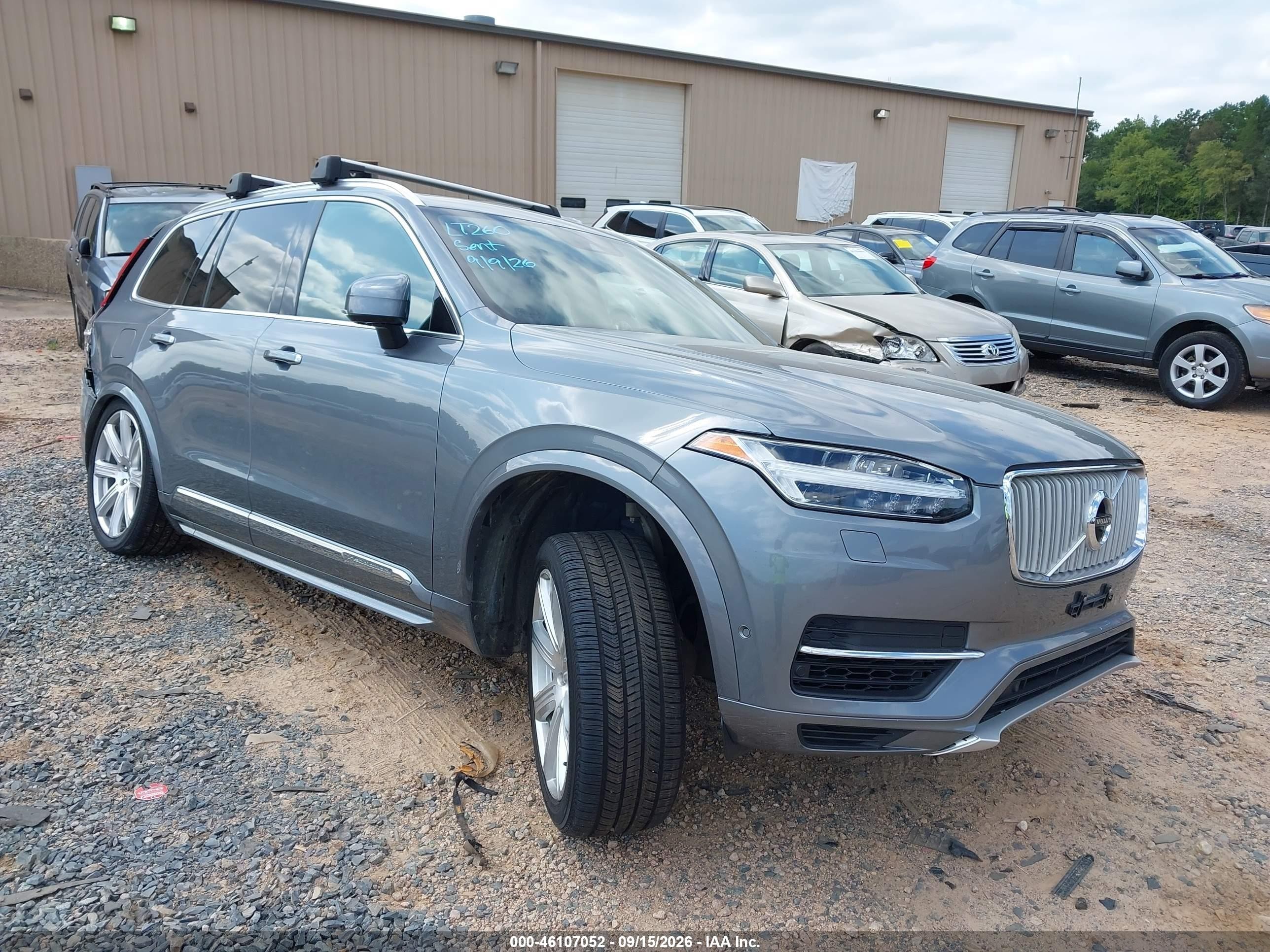 2016 Volvo Xc90 VIN YV4BC0PL0G1067960 IAAI salvage auction — Side, Salvage (North Carolina), sold $5,200 on 2026-10-02 (photo 1)