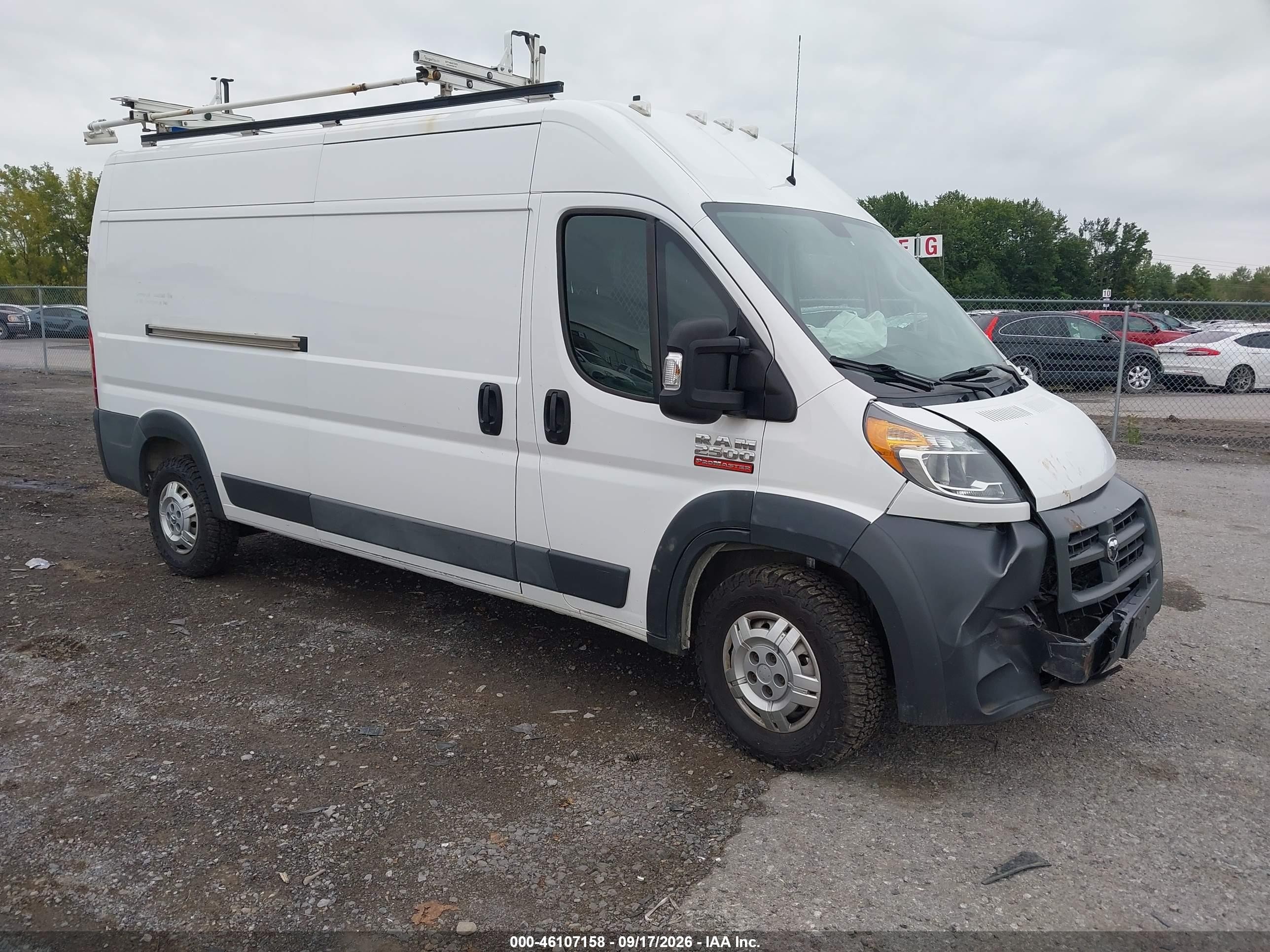 2018 Ram Promaster city VIN 3C6TRVDG4JE161667 IAAI salvage auction — Front End, Mv-907A (New York), sold $1,850 on 2026-10-02 (photo 1)