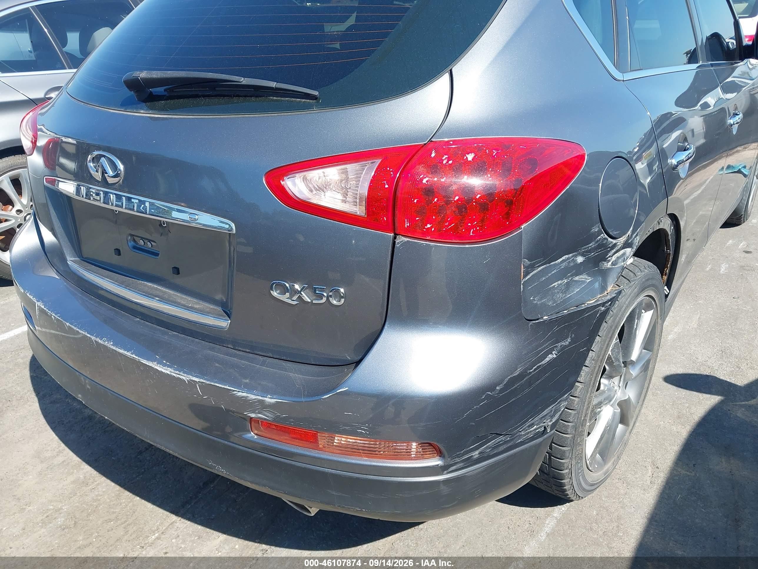 2015 Infiniti QX50 VIN JN1BJ0HR6FM771267 IAAI salvage auction — Rear End, Salvage - Dealer Only (Ohio), sold $2,800 on 2026-09-25 (photo 6)