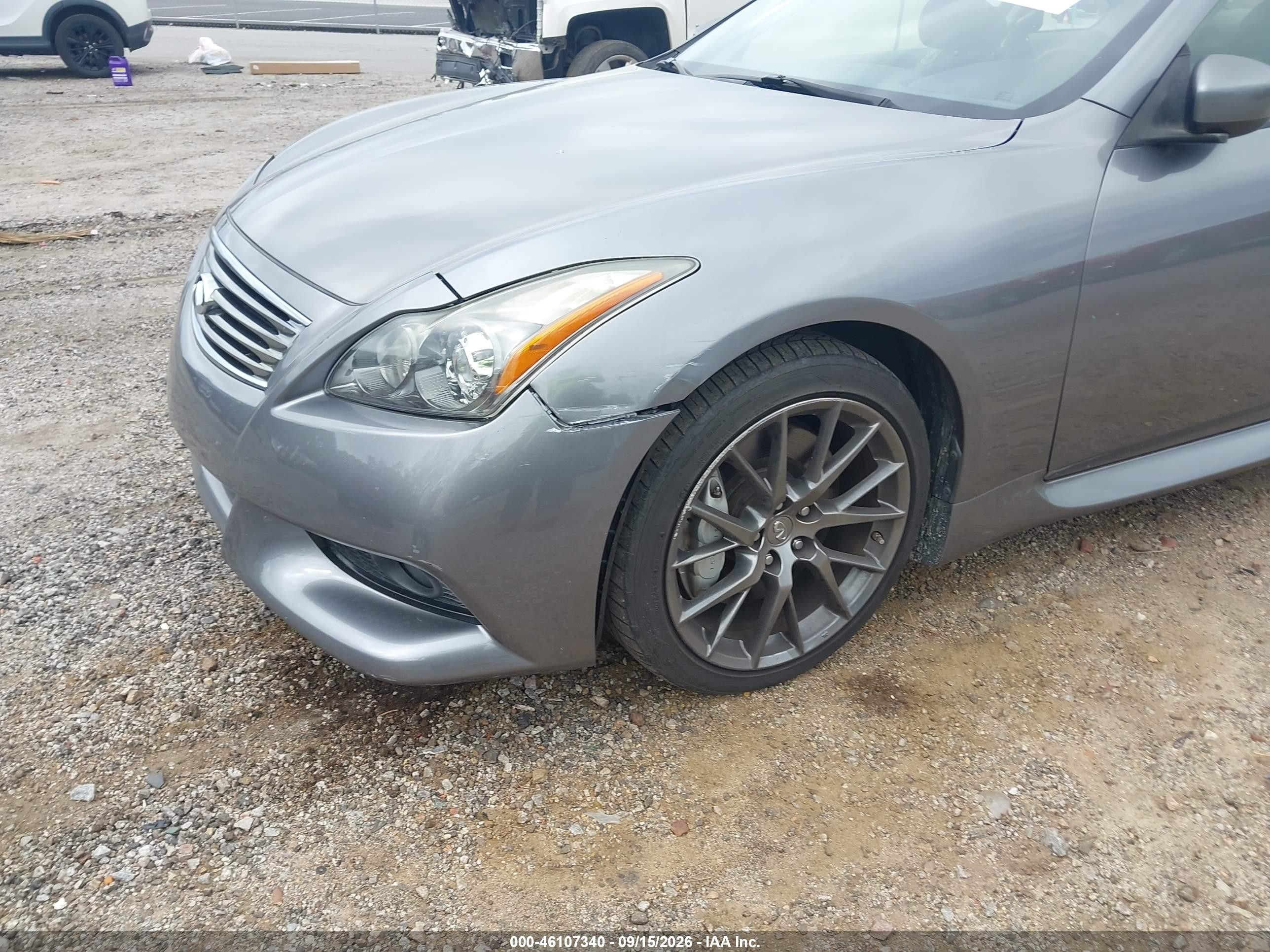 2013 Infiniti G VIN JN1CV6EK4DM921845 IAAI salvage auction — Front End, Salvage (South Carolina), sold $7,000 on 2026-09-28 (photo 6)