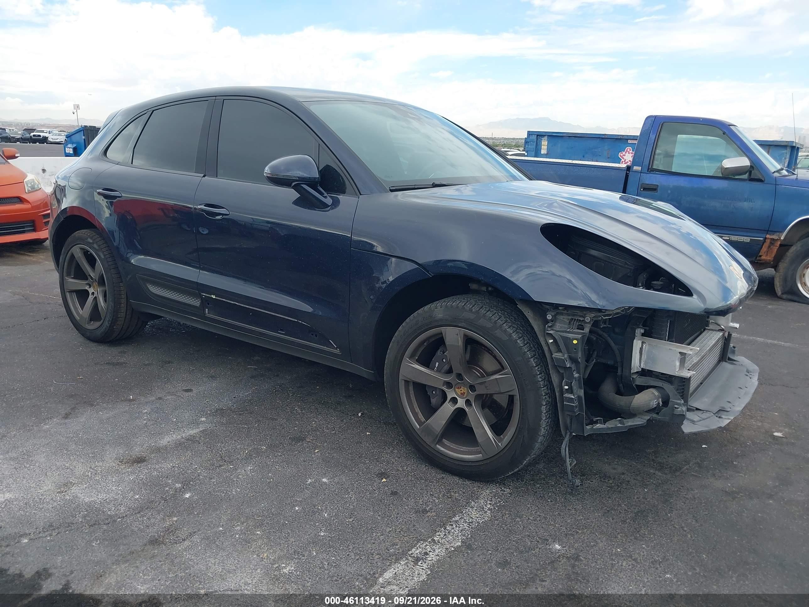 2022 Porsche Macan VIN WP1AA2A56NLB05282 IAAI salvage auction — Front End, Salvage (Nevada), sold $18,300 on 2026-10-09 (photo 1)