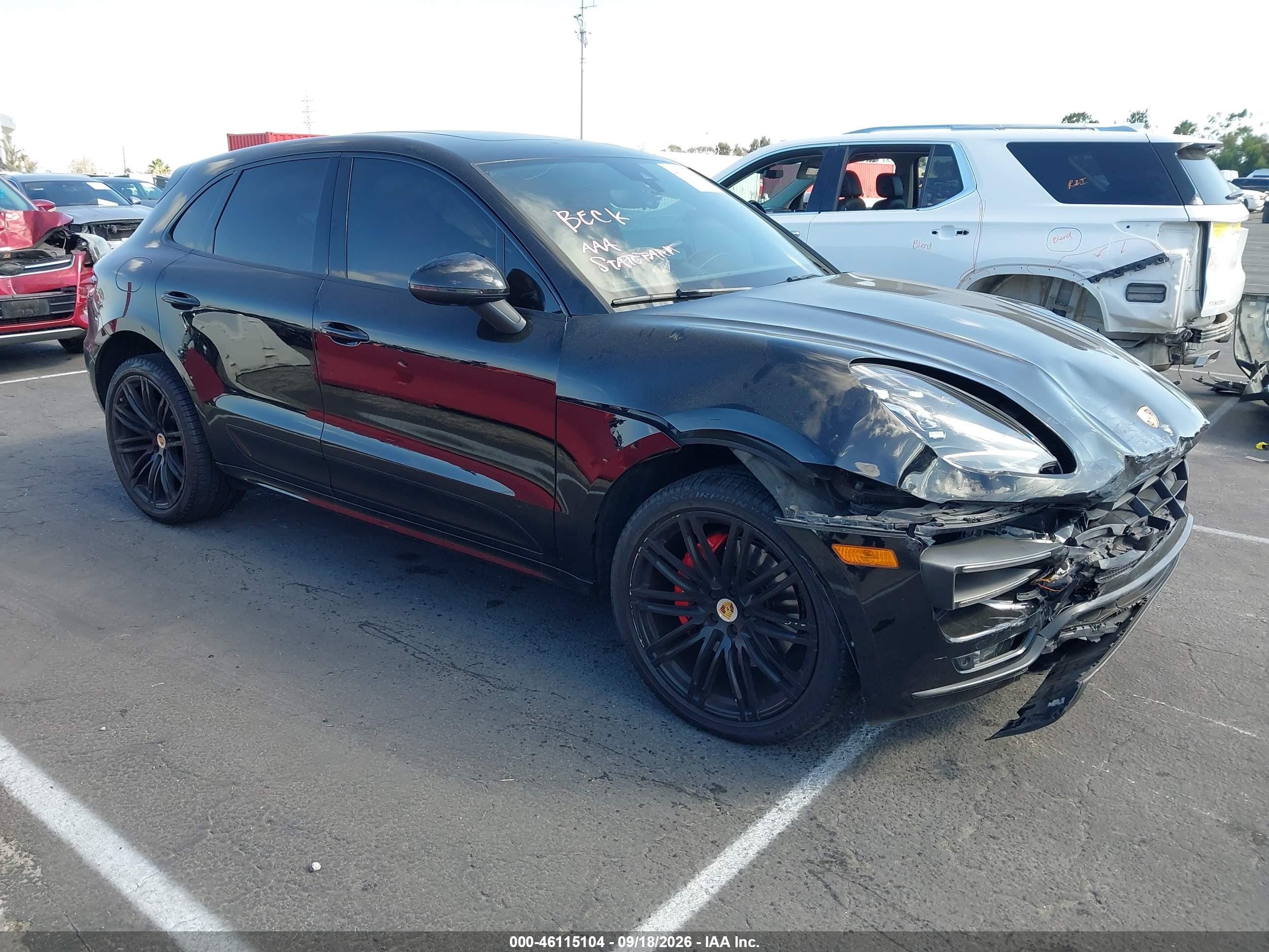 2018 Porsche Macan VIN WP1AF2A59JLB70803 — IAAI salvage auction photo
