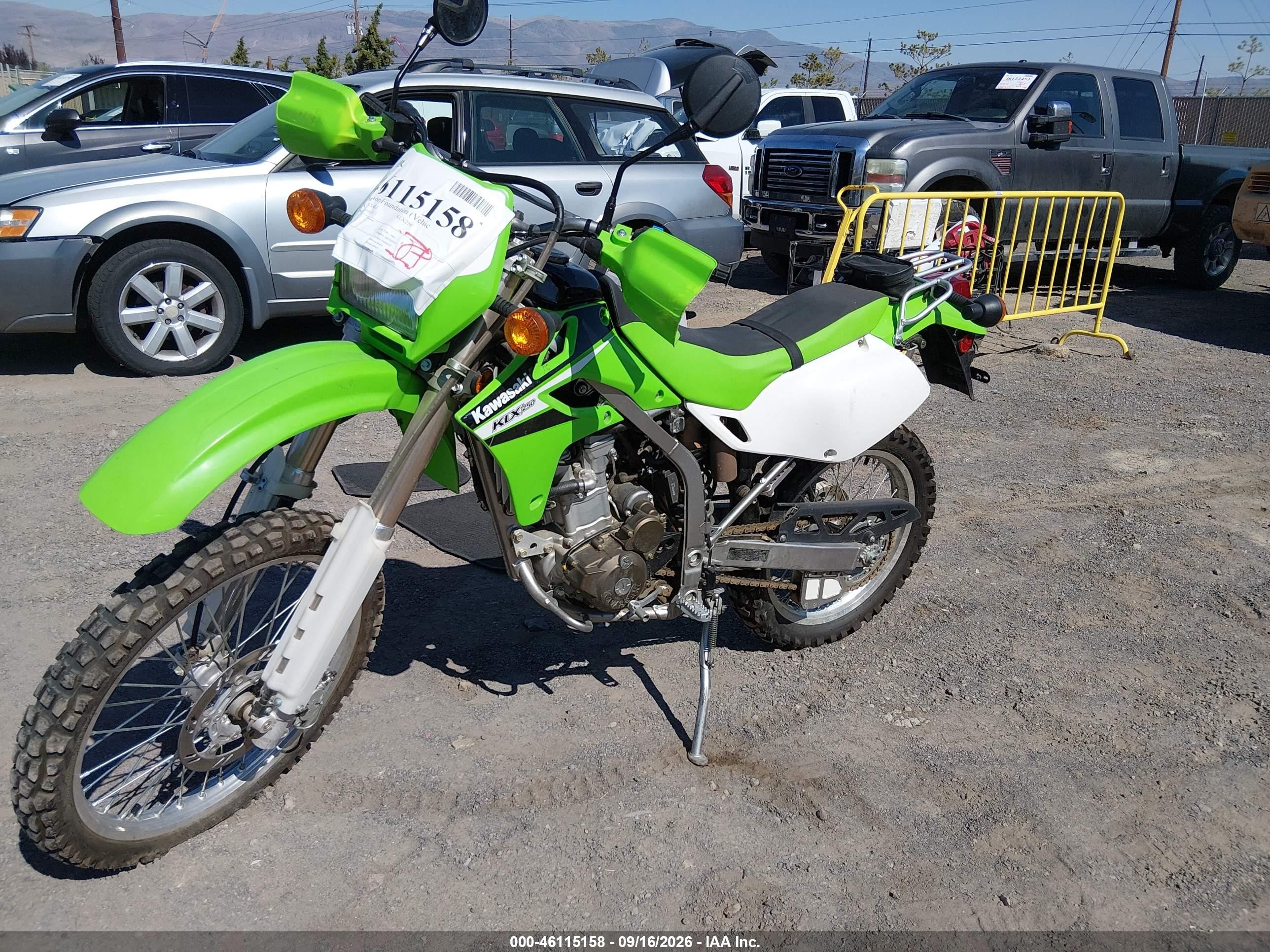 2006 Kawasaki KLX250 VIN JKALXMH156DA10373 IAAI salvage auction — Normal Wear, Regular (Nevada), sold $625 on 2026-09-18 (photo 2)