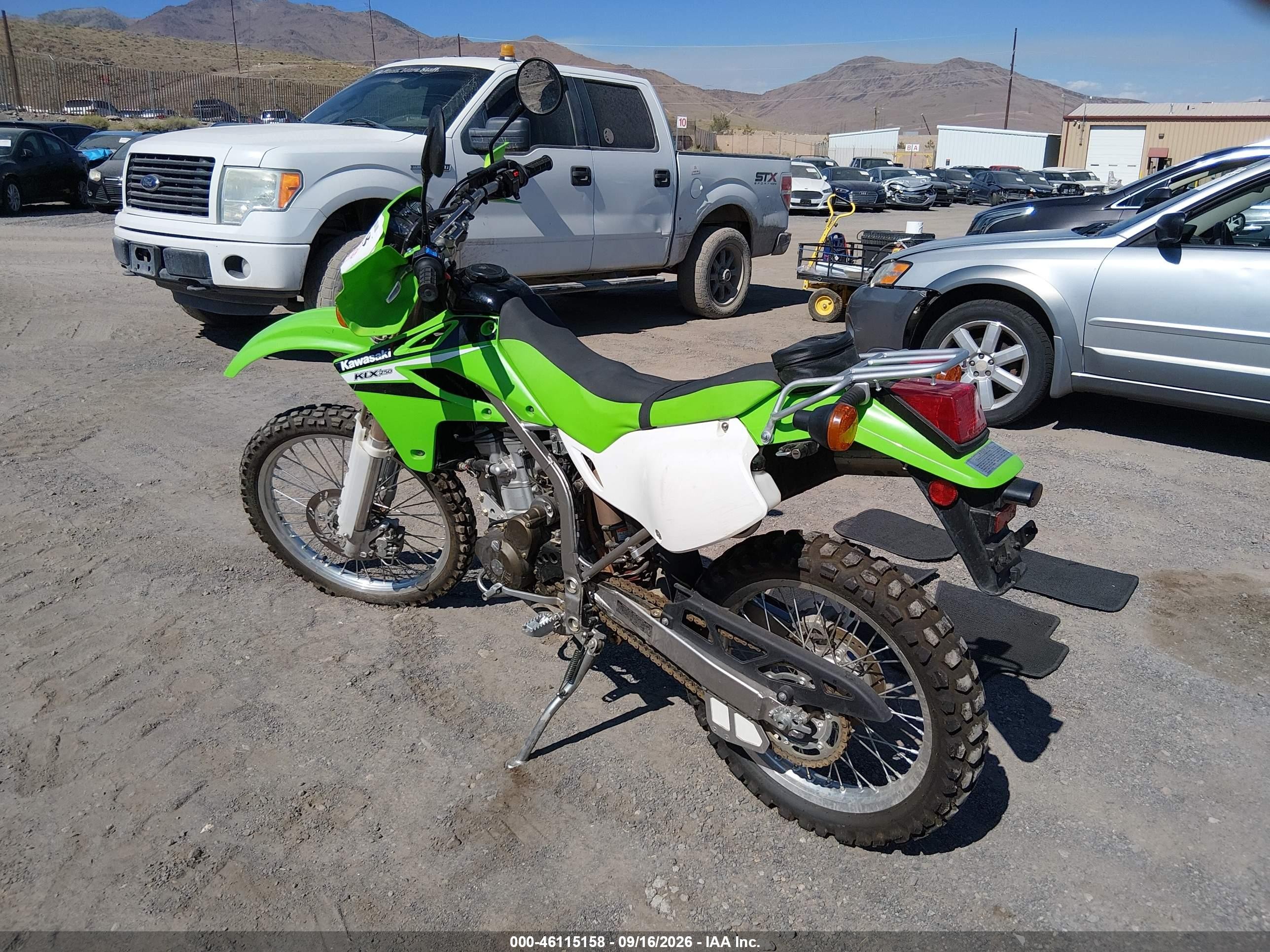 2006 Kawasaki KLX250 VIN JKALXMH156DA10373 IAAI salvage auction — Normal Wear, Regular (Nevada), sold $625 on 2026-09-18 (photo 3)