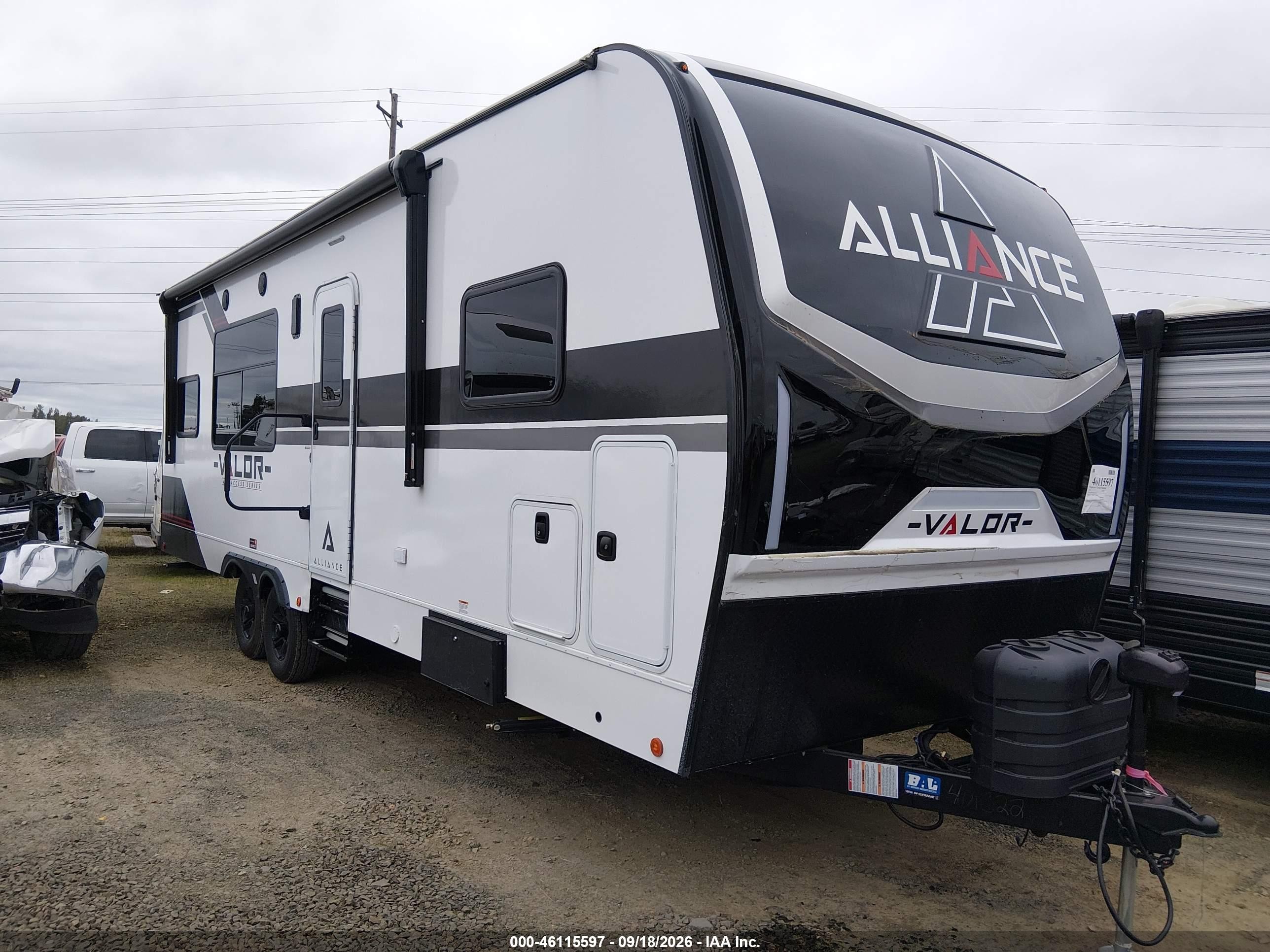 2026 Alliance Valor VIN 7M5TV3128TD401322 — IAAI salvage auction photo