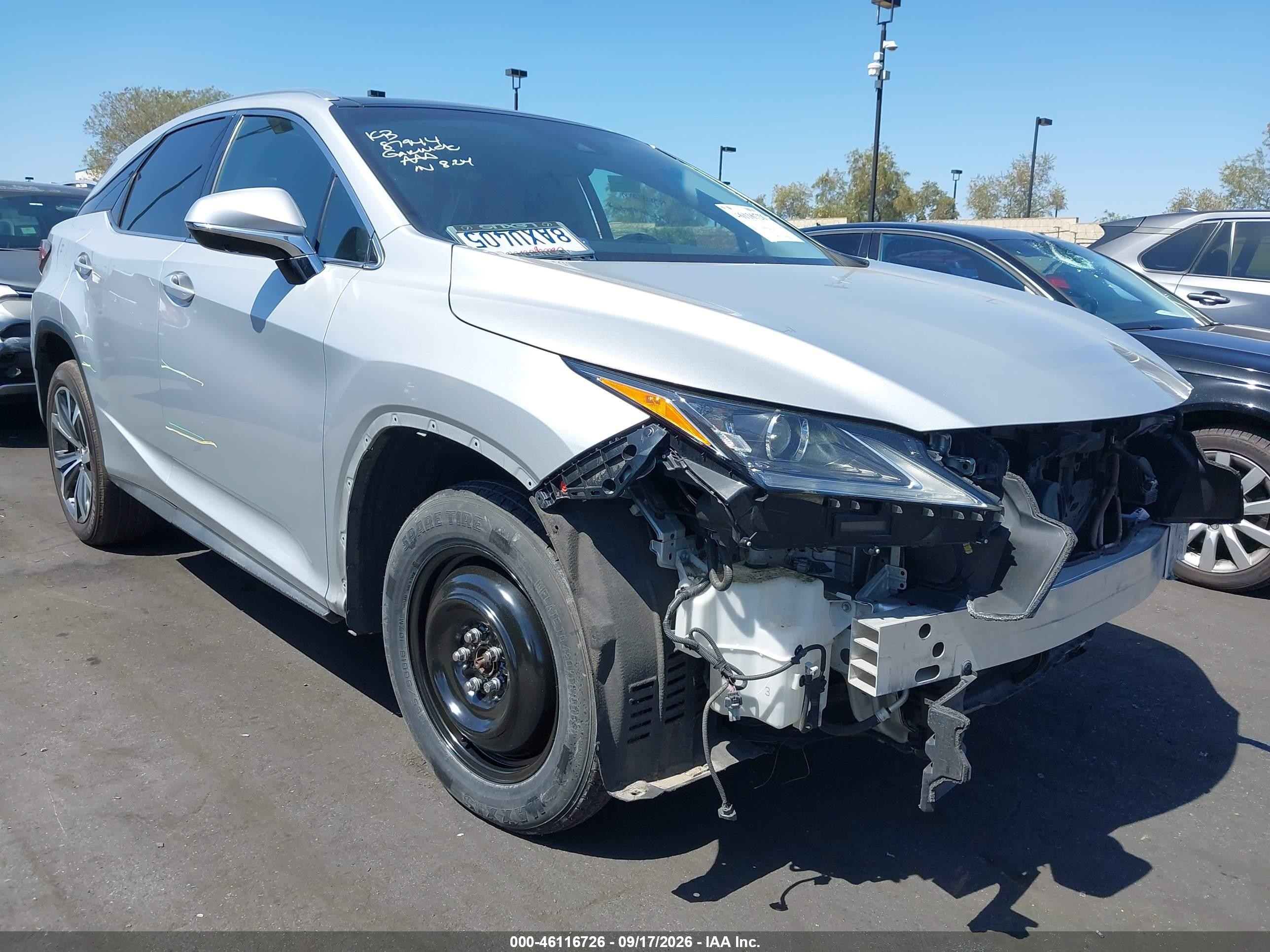 2017 Lexus RX 350 VIN 2T2BZMCAXHC105362 — IAAI salvage auction photo