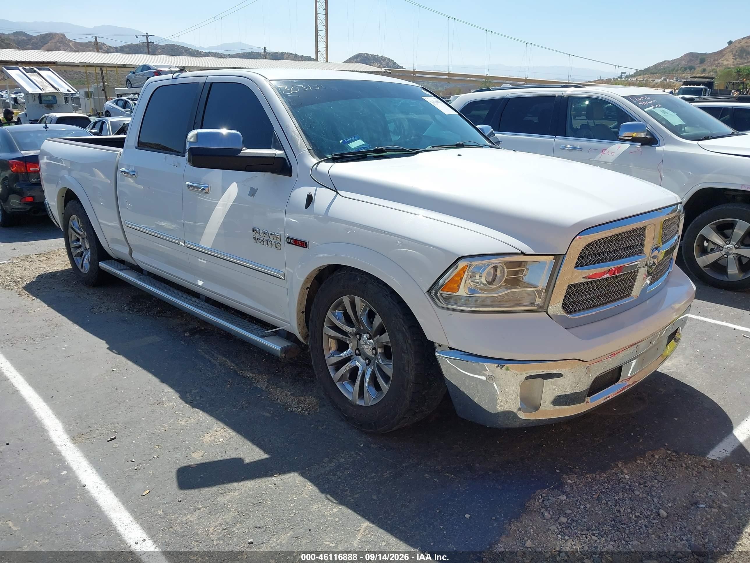 2015 Ram 1500 VIN 1C6RR7WM3FS687642 IAAI salvage auction — Front End, Clear - Dealer Only (California), sold $4,000 on 2026-09-19 (photo 1)