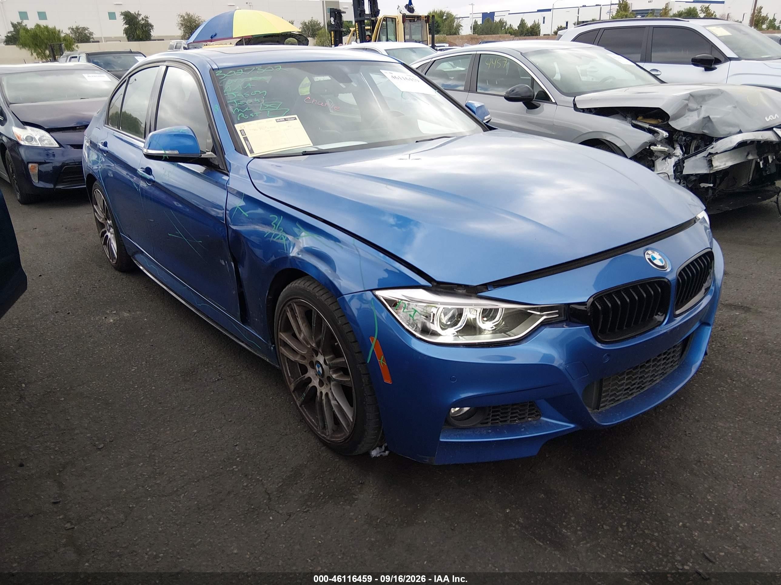 2015 BMW 3 Series VIN WBA3A9G56FNS65997 — IAAI salvage auction photo