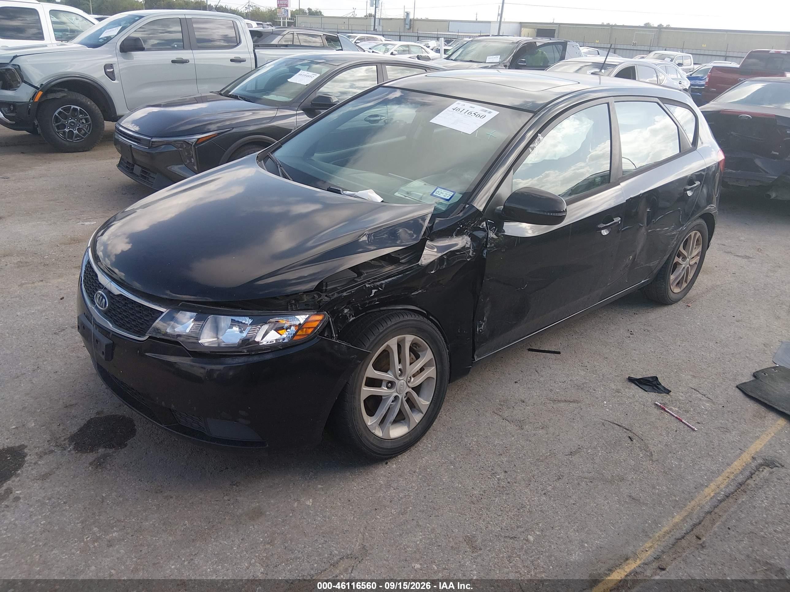2012 Kia Forte VIN KNAFU5A20C5643240 IAAI salvage auction — Unknown, Salvage (Texas), sold $400 on 2026-10-09 (photo 2)