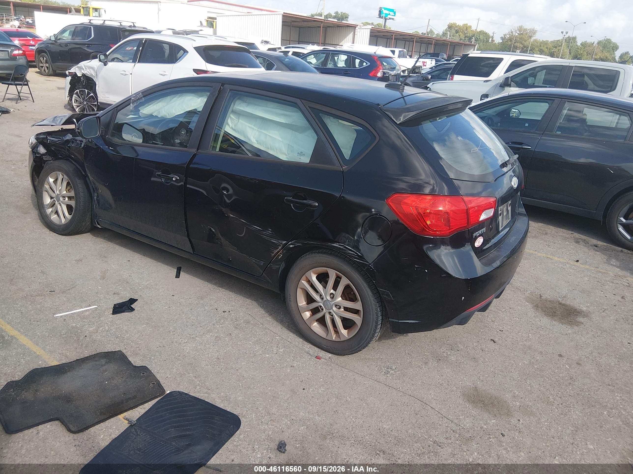 2012 Kia Forte VIN KNAFU5A20C5643240 IAAI salvage auction — Unknown, Salvage (Texas), sold $400 on 2026-10-09 (photo 3)