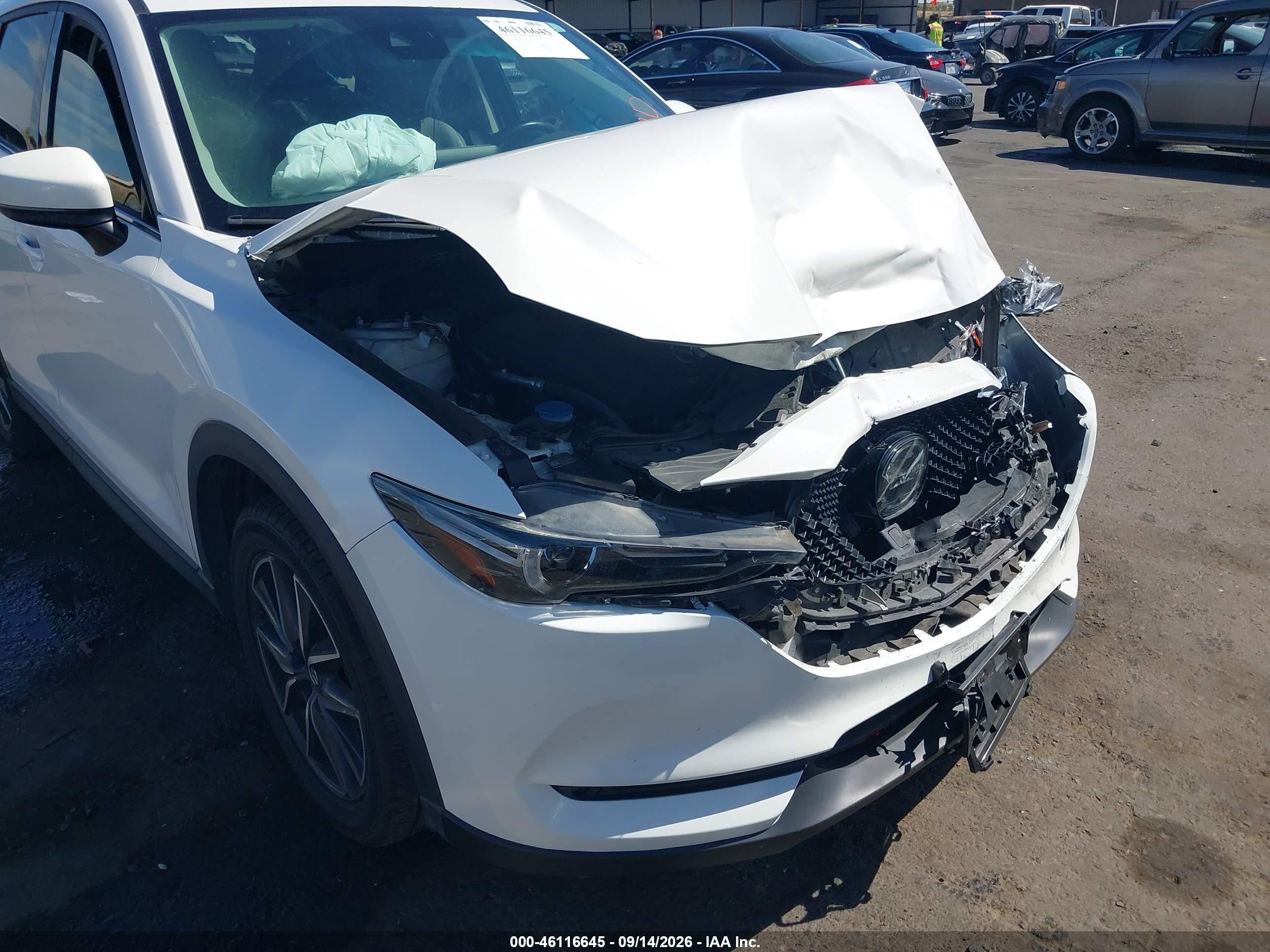 2017 Mazda Cx-5 VIN JM3KFADL7H0225536 IAAI salvage auction — Front End, Salvage (California), sold $2,250 on 2026-09-28 (photo 6)