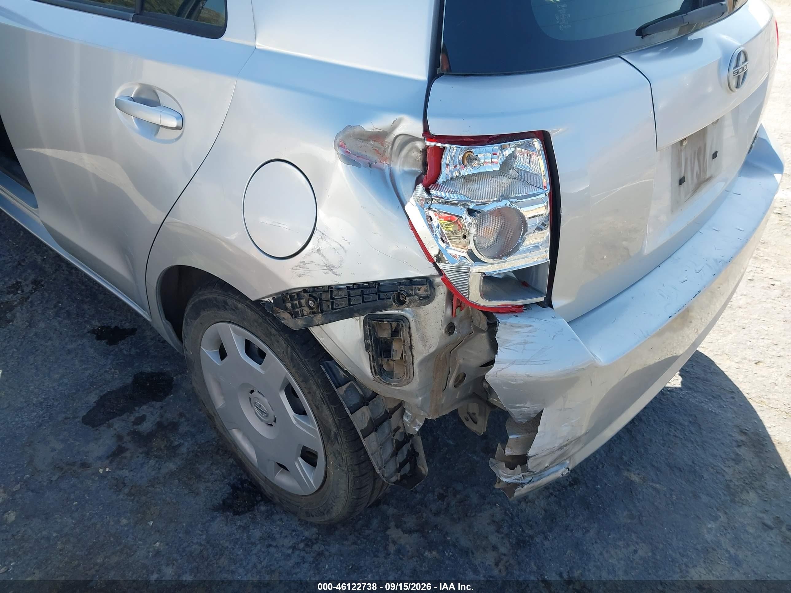 2013 Scion Xd VIN JTKKUPB40D1032025 IAAI salvage auction — Rear End, Salvage (California), sold $1,700 on 2026-10-03 (photo 6)