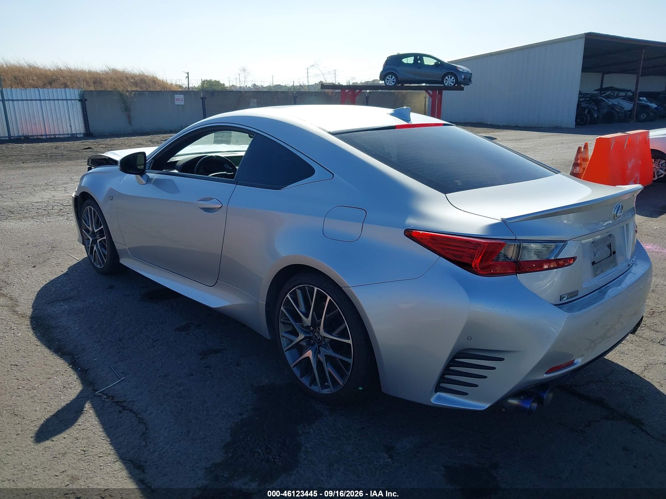 2016 Lexus Rc VIN JTHHA5BC4G5000583 IAAI salvage auction — Front End, Salvage (California), sold $7,200 on 2026-09-26 (photo 3)